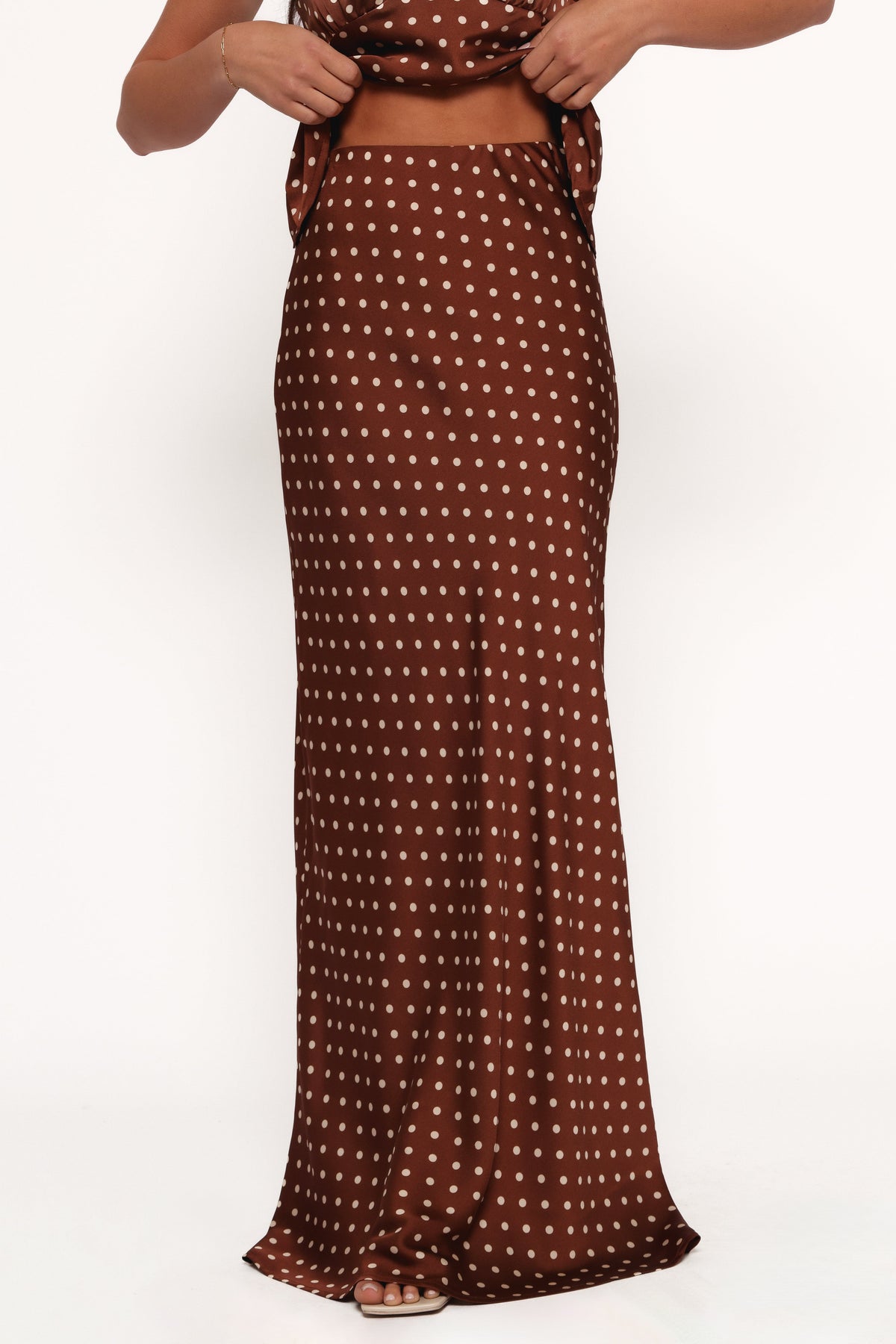 Velman Skirt in Brown Polka Dot – view 4 of 9