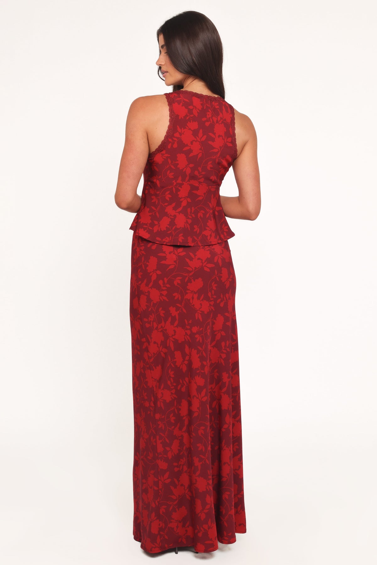 Velman Skirt in Burgundy Floral – view 4 of 6