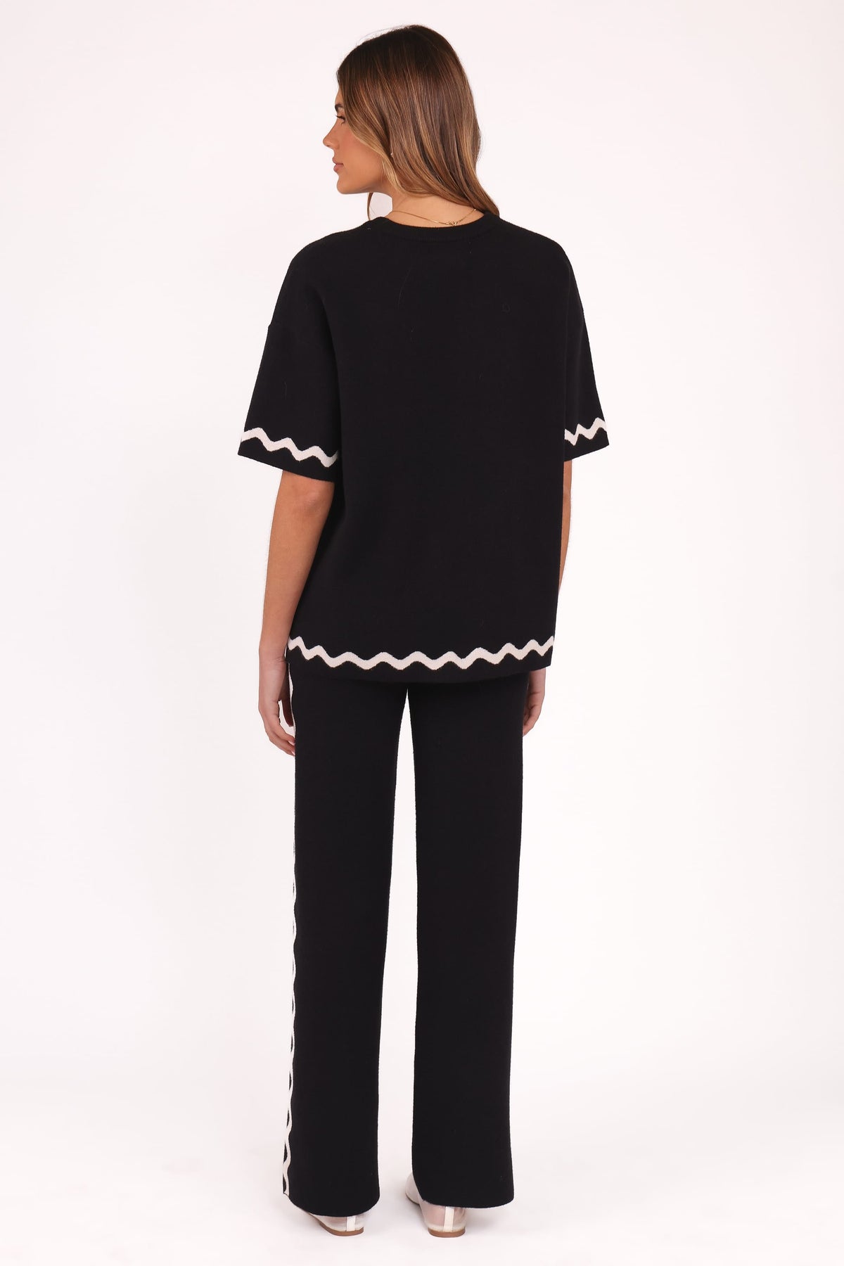 Vespa Knitted Pant in Black White – view 5 of 7