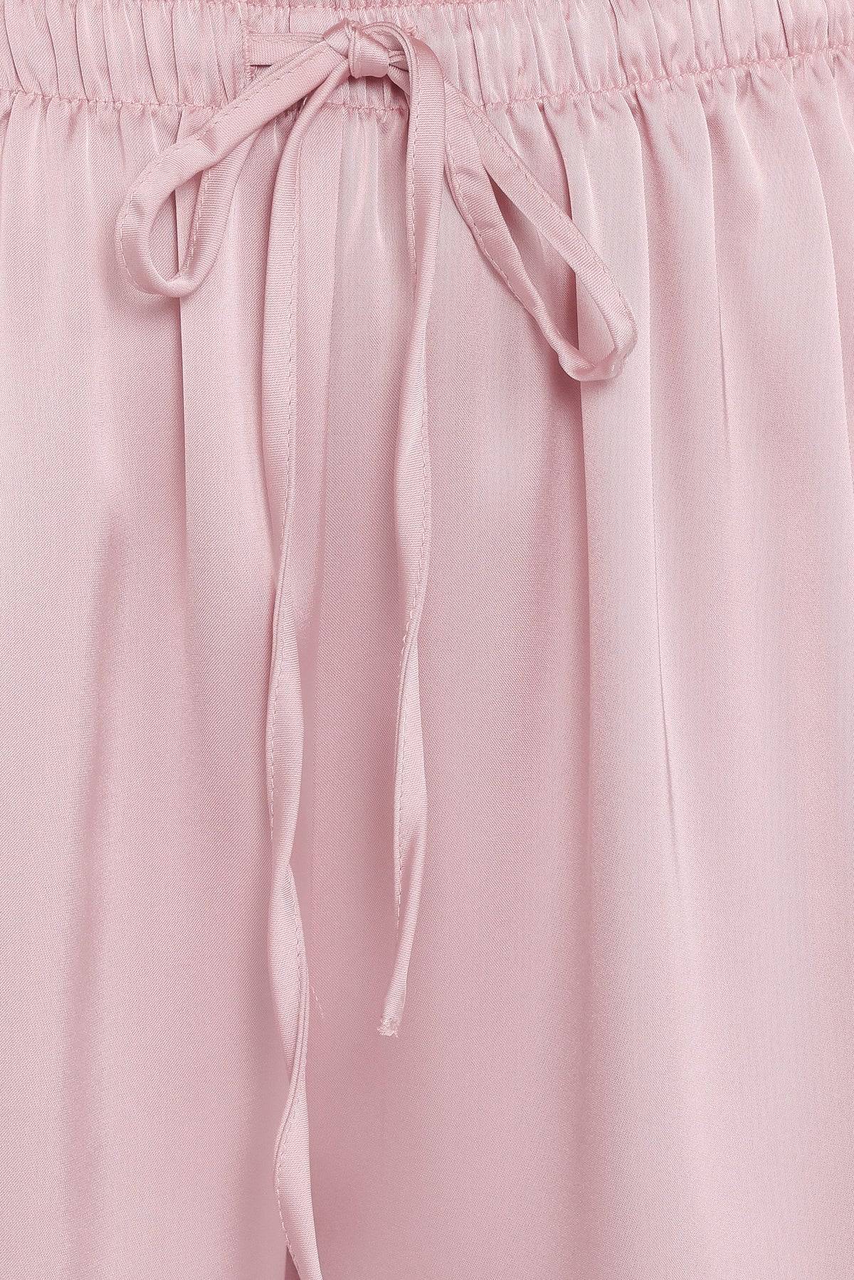 Viola Drawstring Wide Leg Pant in Pale Pink – view 7 of 8
