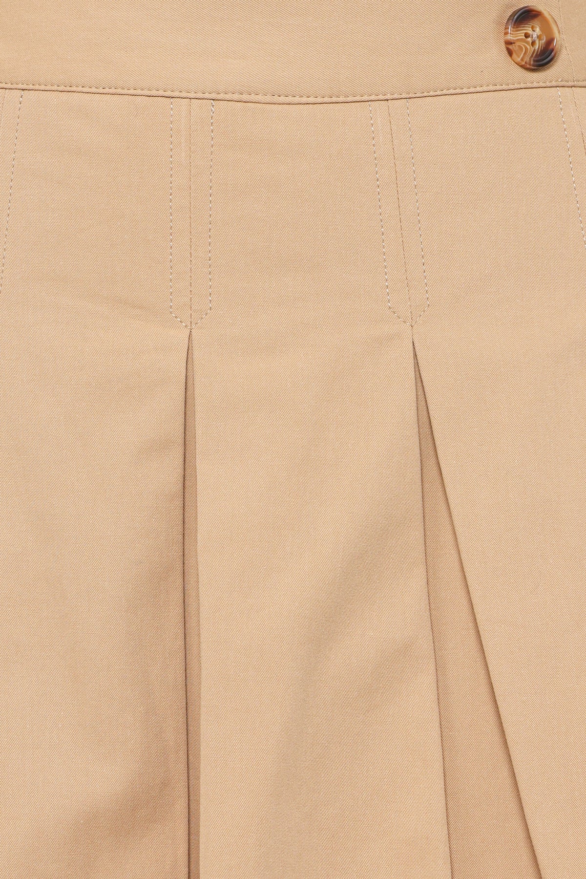 Willow Pleated Mini Skirt in Taupe – view 6 of 7