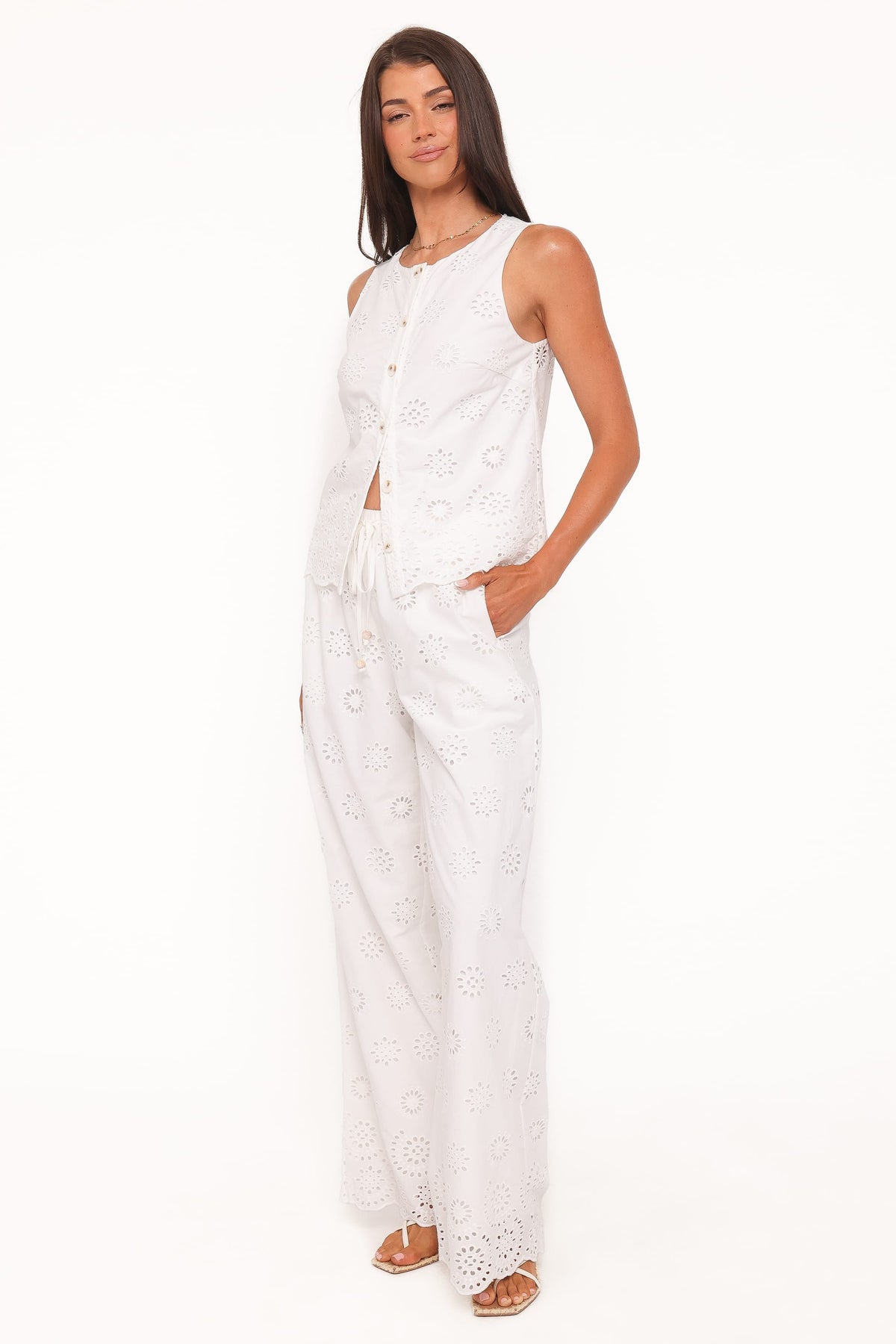 Wren Pant in White Broderie – view 4 of 7