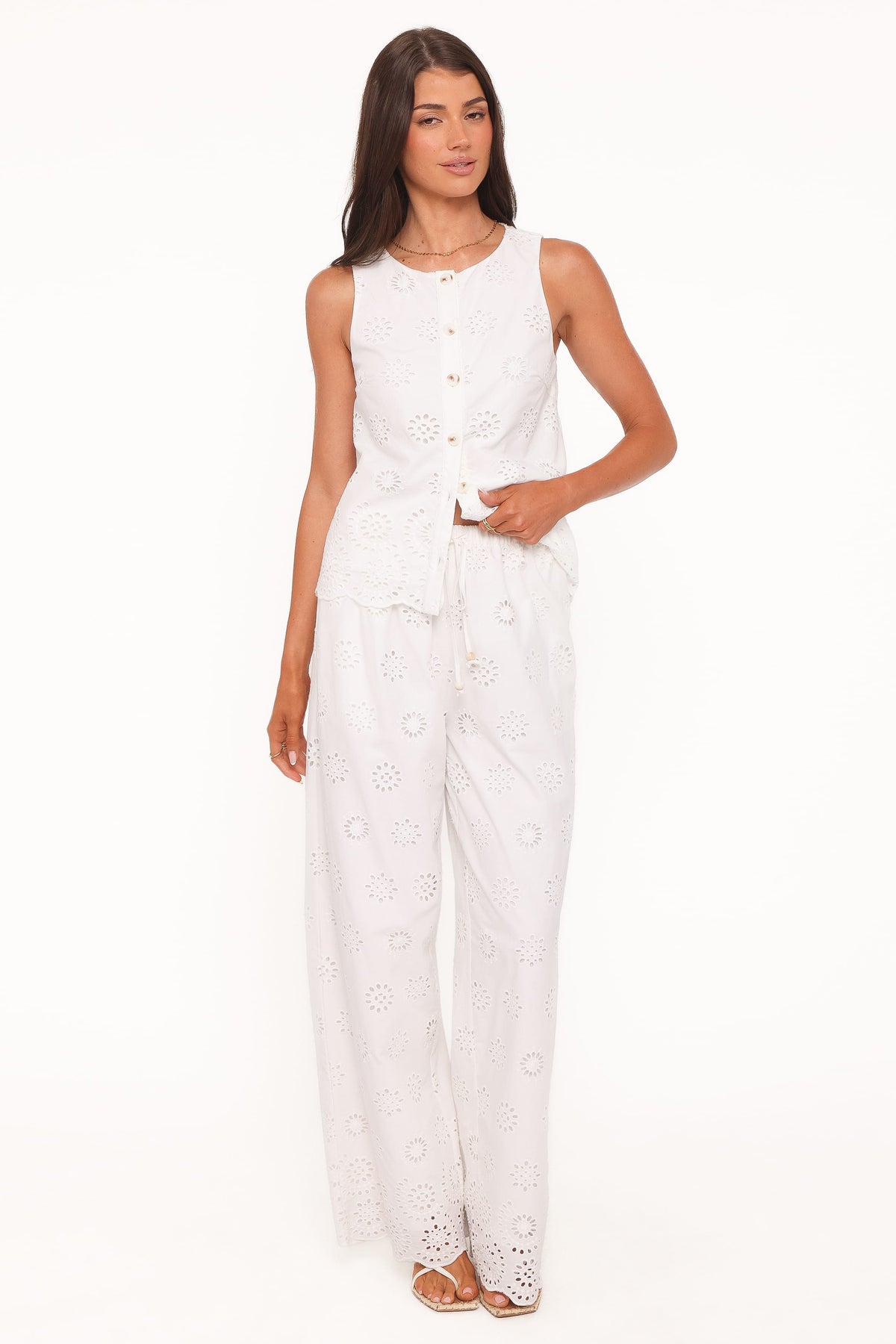 Wren Pant in White Broderie – view 3 of 7