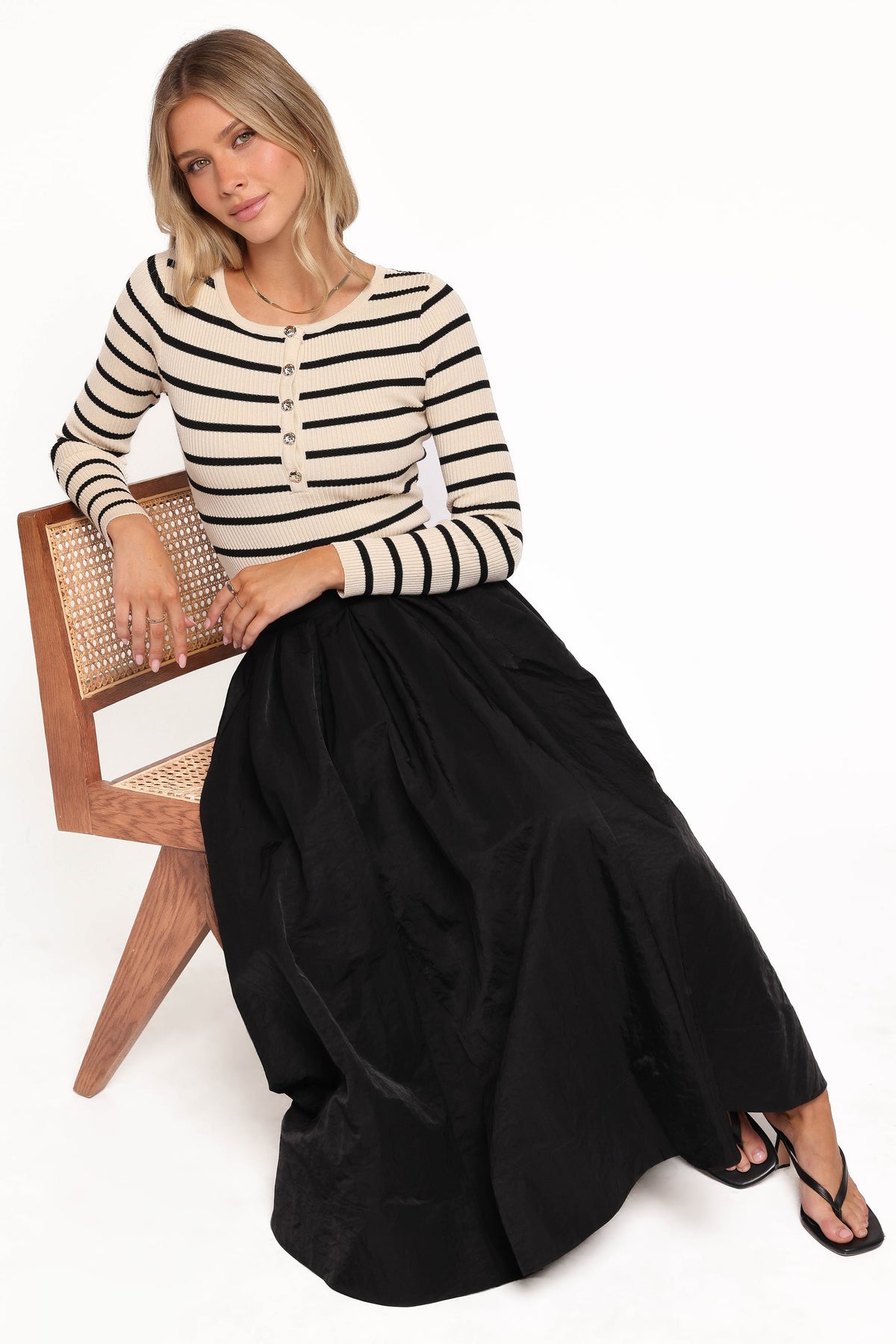 Yuki Circle Skirt in Black – view 1 of 6