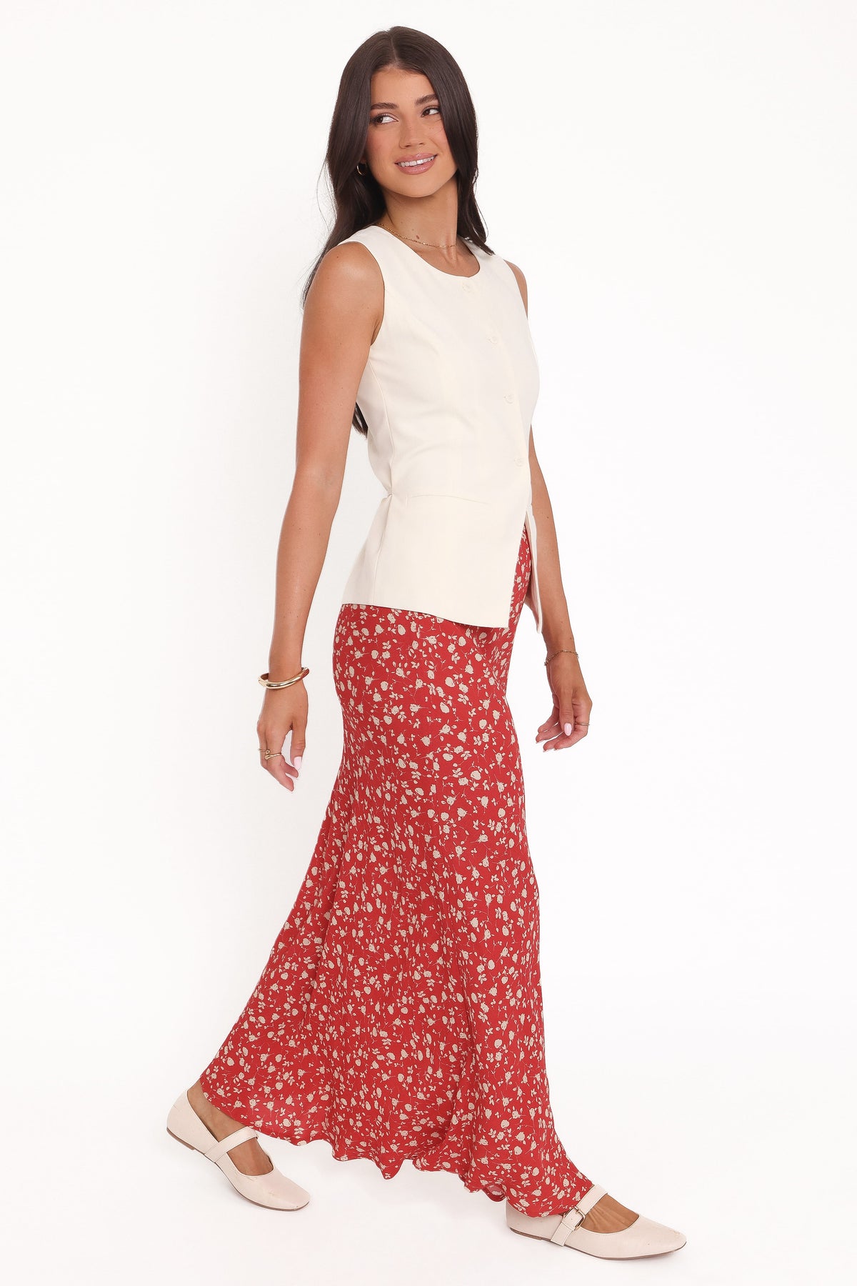 Zoella Maxi Skirt in Red Floral – view 4 of 8
