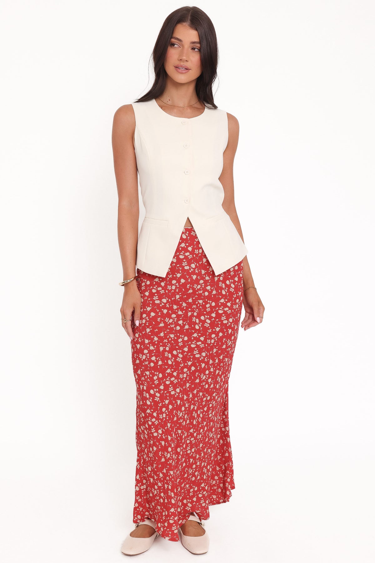 Zoella Maxi Skirt in Red Floral – view 6 of 8