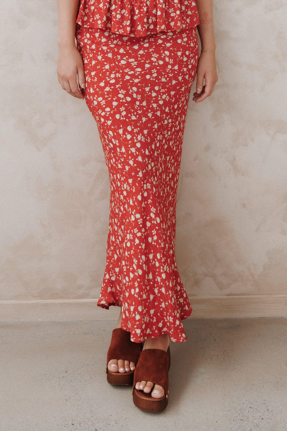 Zoella Maxi Skirt in Red Floral – view 8 of 8