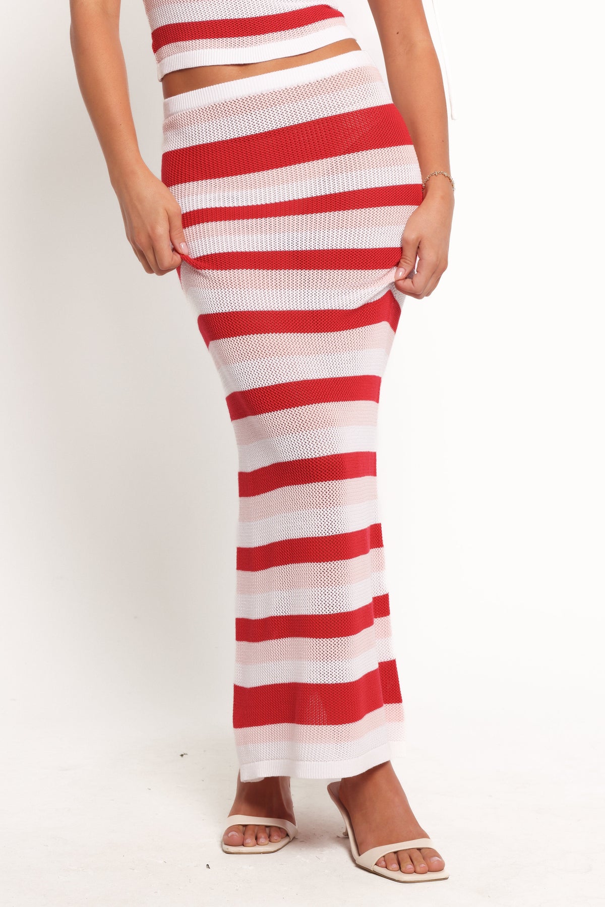 Zyon Midi Skirt in Red Multi – view 3 of 6