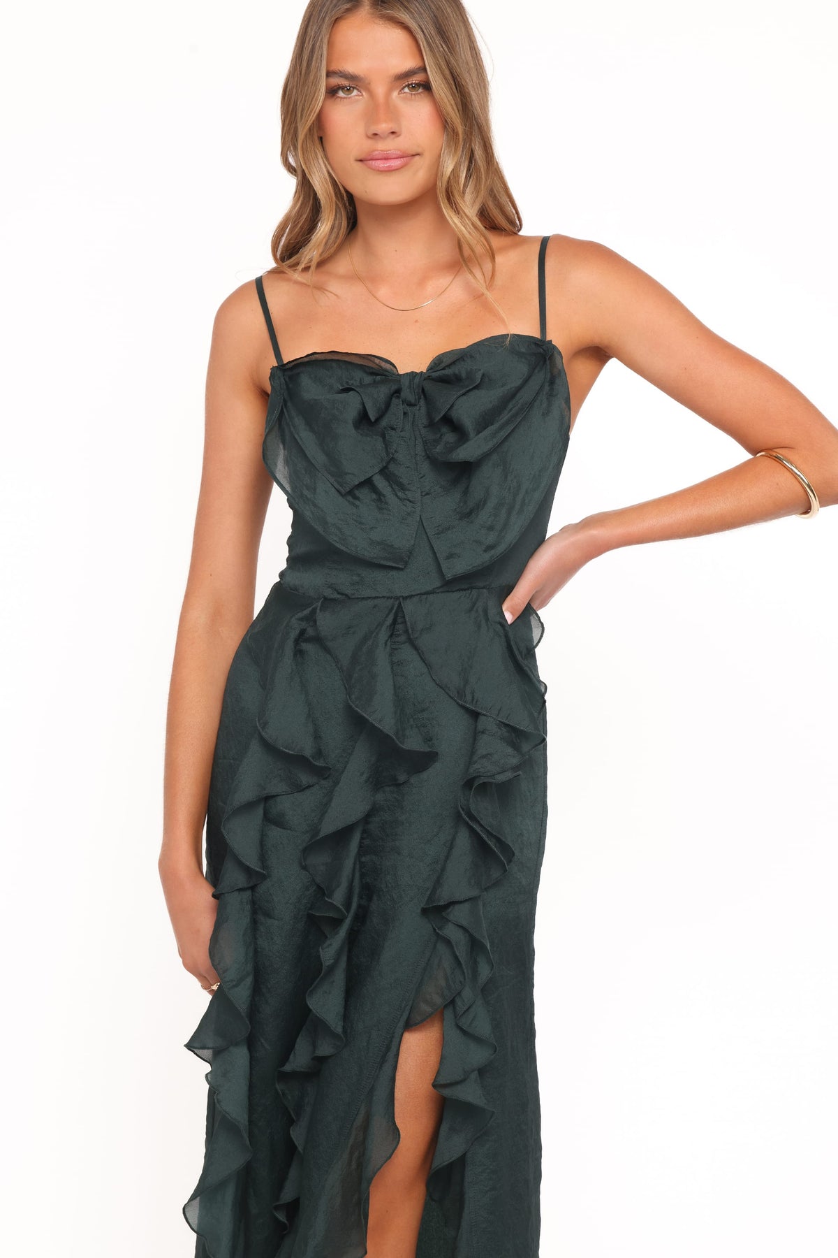 Adelyn Midi Dress in Emerald – view 2 of 6