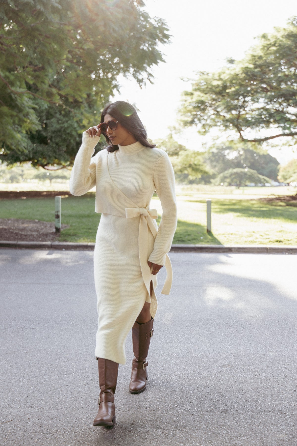 Aerin Knit Dress in Cream – view 1 of 9
