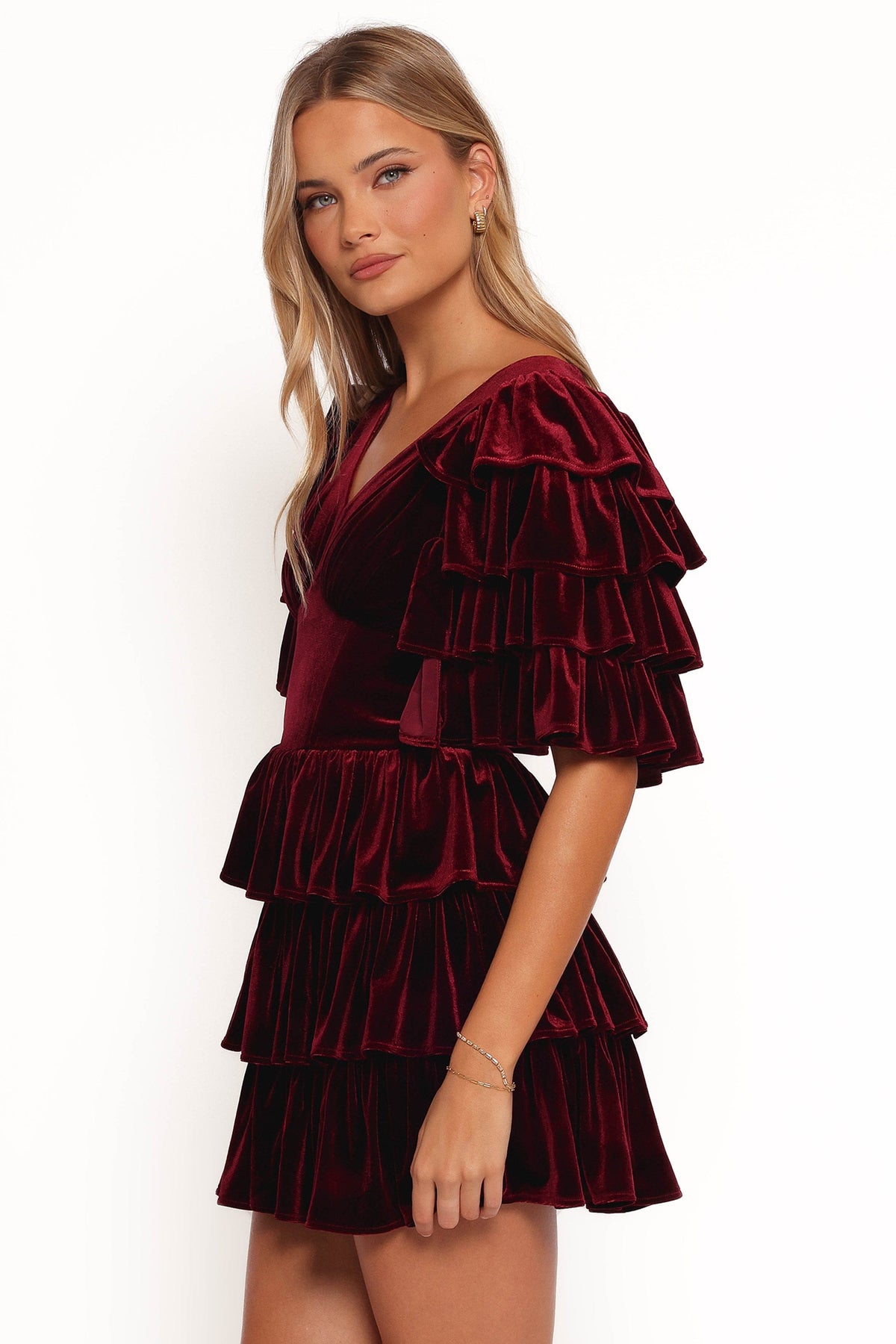 Agnes Mini Dress in Wine – view 4 of 8