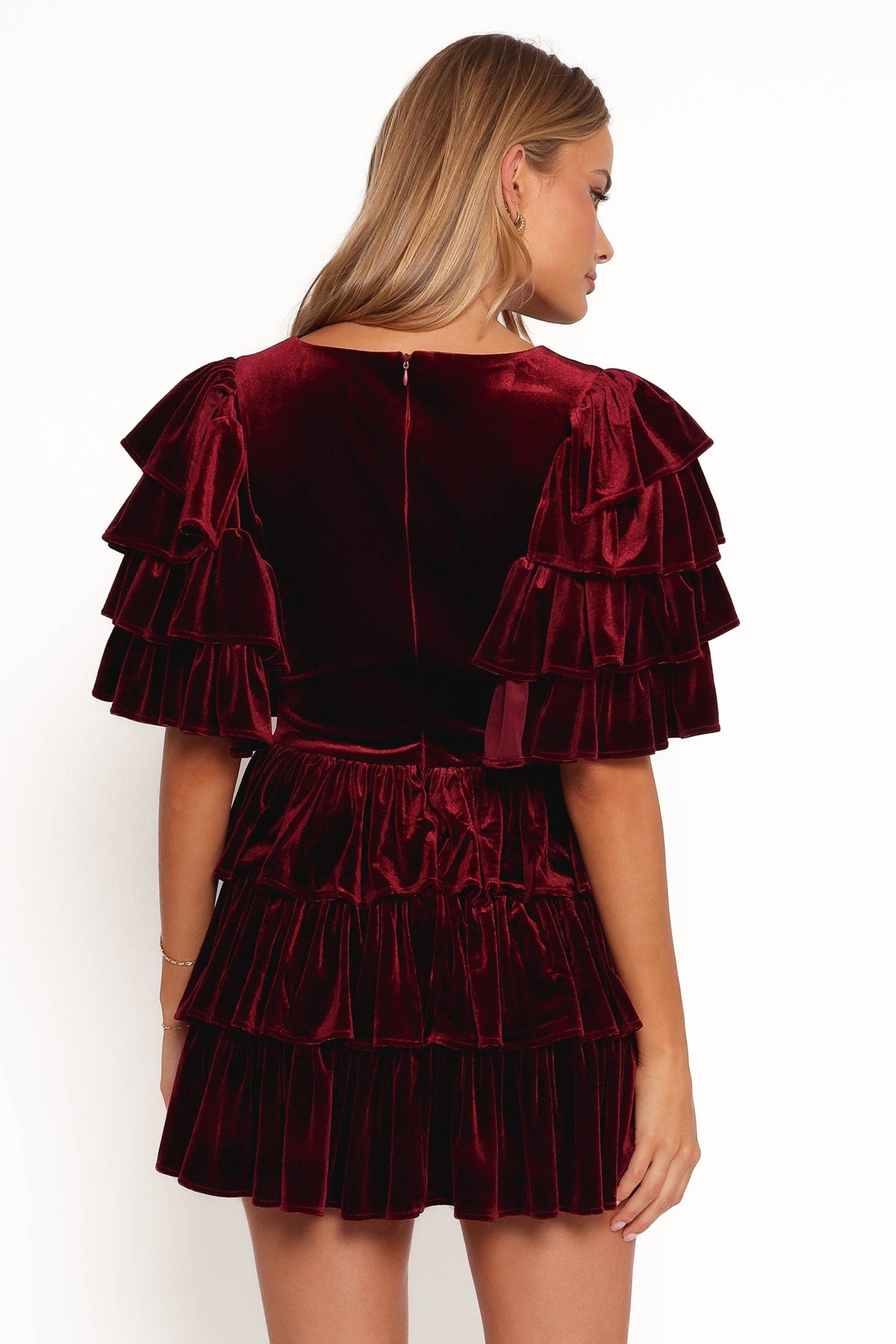 Agnes Mini Dress in Wine – view 5 of 8
