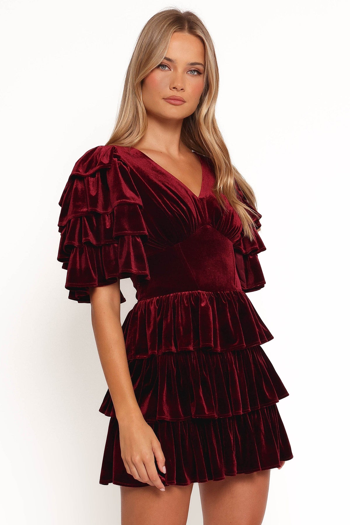 Agnes Mini Dress in Wine – view 6 of 8