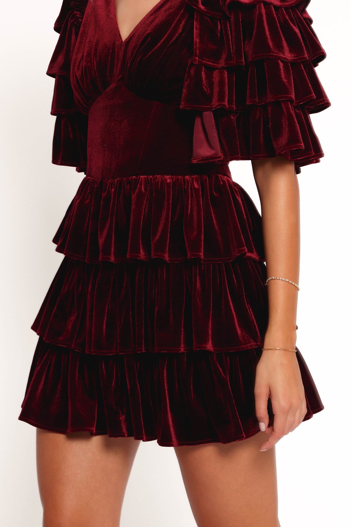 Agnes Mini Dress in Wine – view 7 of 8