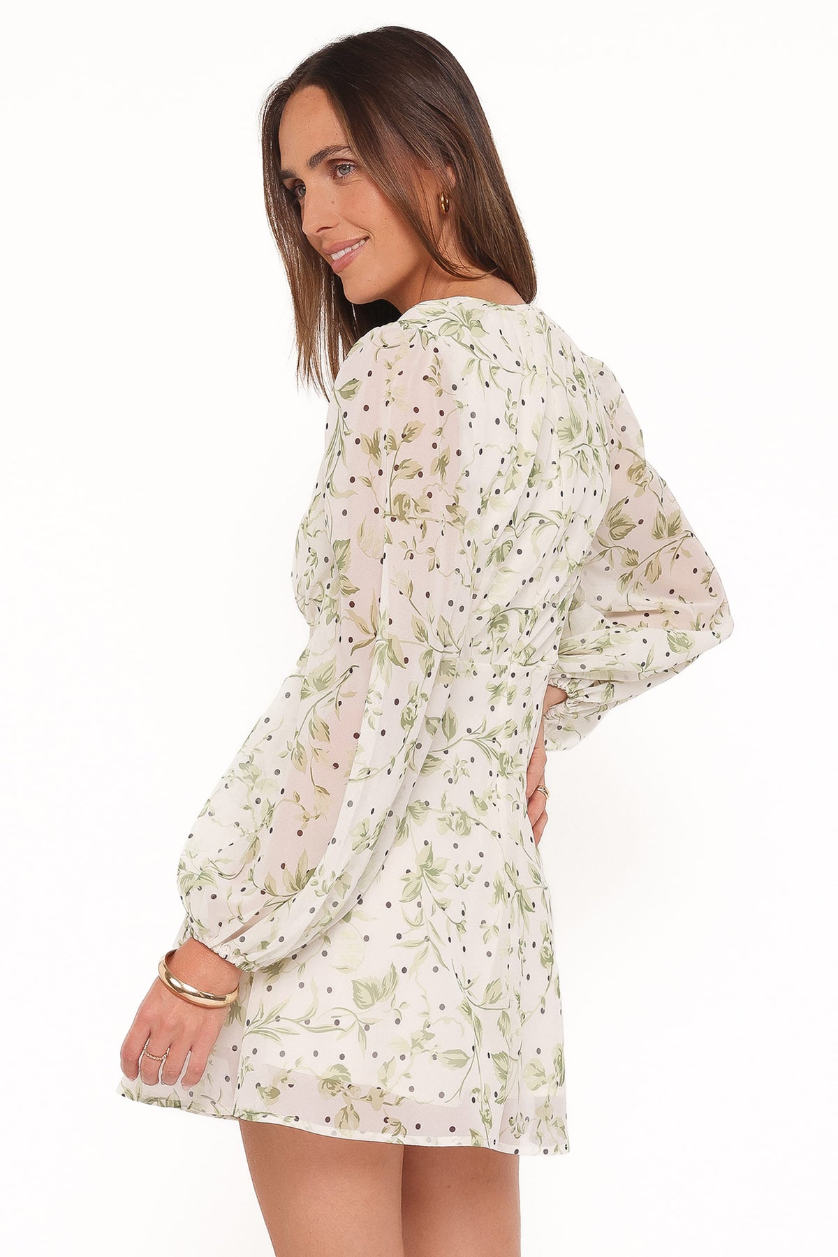 Aimee Mini Dress in Green Leaf – view 2 of 6