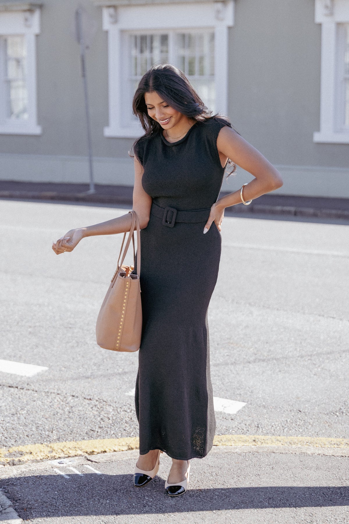Alberta Midi Dress in Black – view 1 of 6