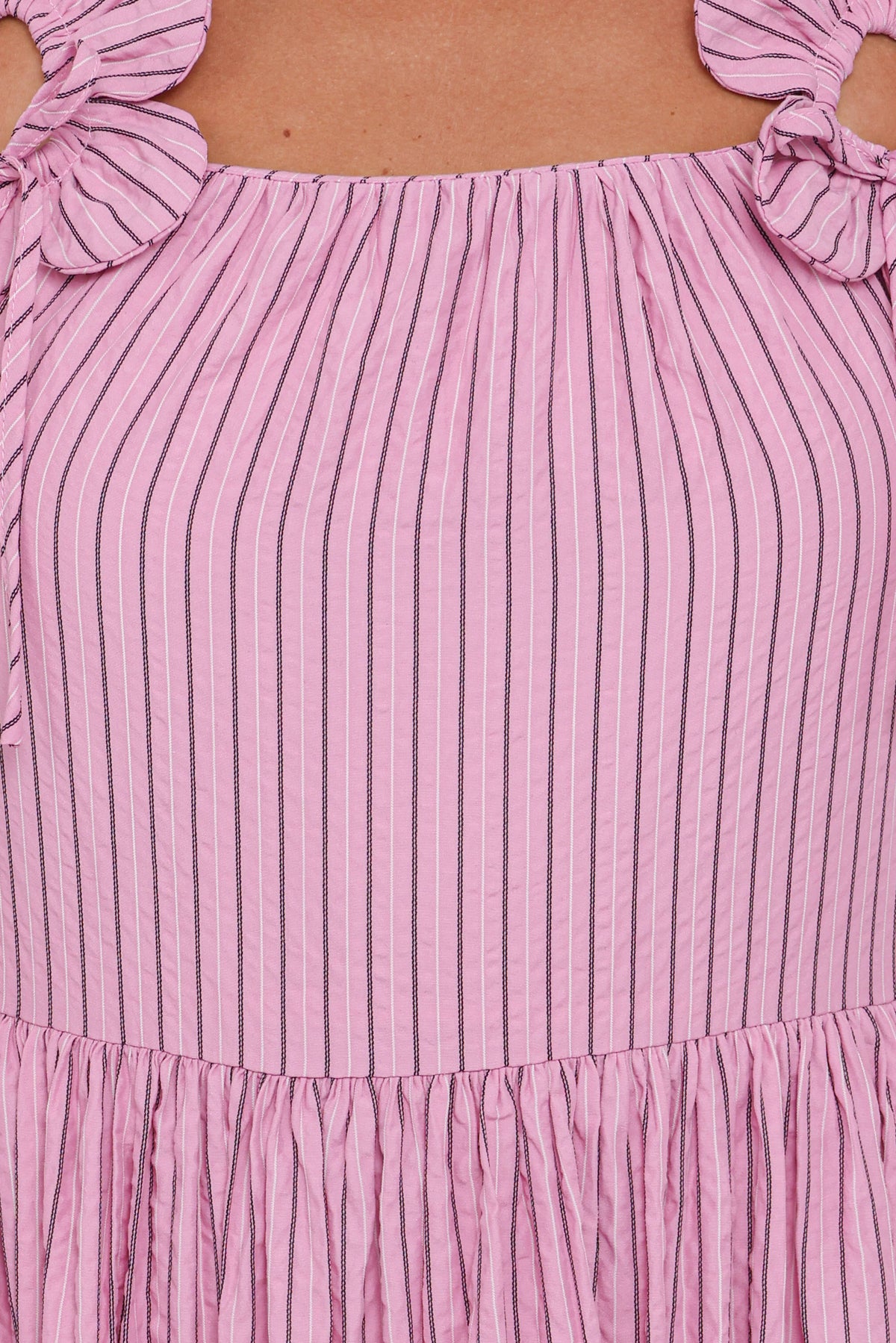 Alden Maxi Dress in Pink/White Stripe – view 7 of 8