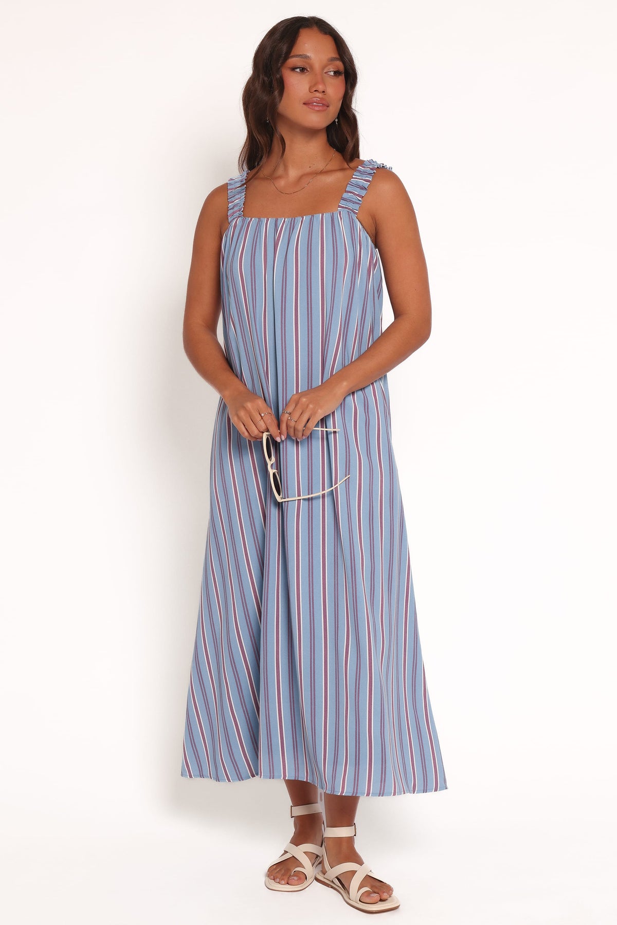 Alessandra Maxi Dress in Blue Stripe – view 7 of 8
