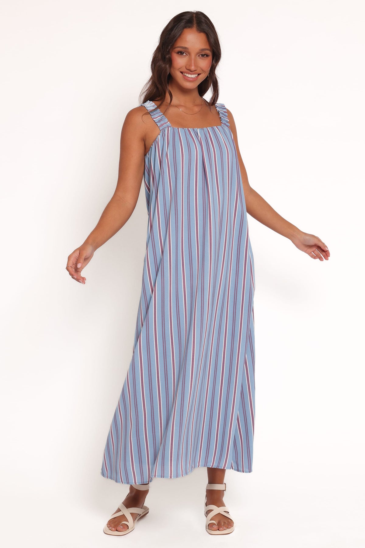 Alessandra Maxi Dress in Blue Stripe – view 6 of 8