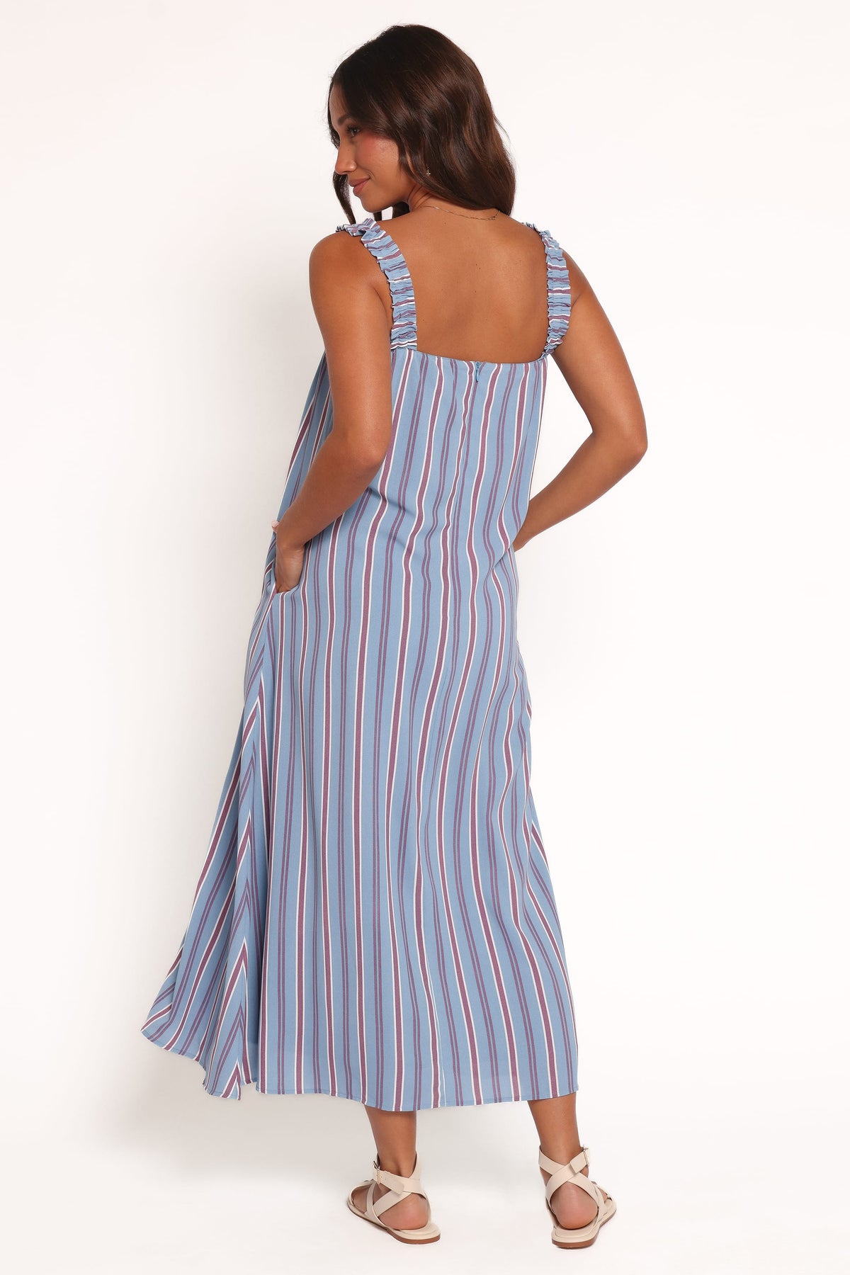 Alessandra Maxi Dress in Blue Stripe – view 5 of 8