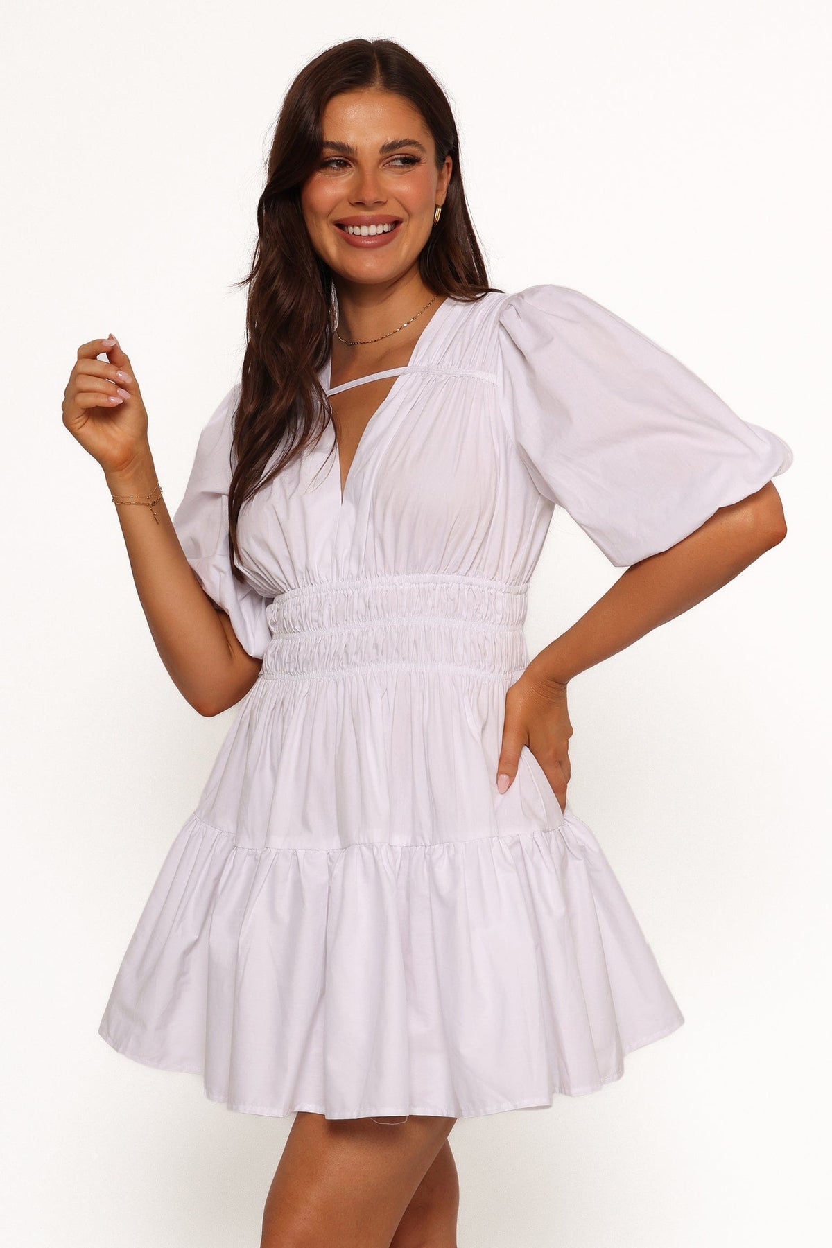Alessia Mini Dress in White – view 2 of 9