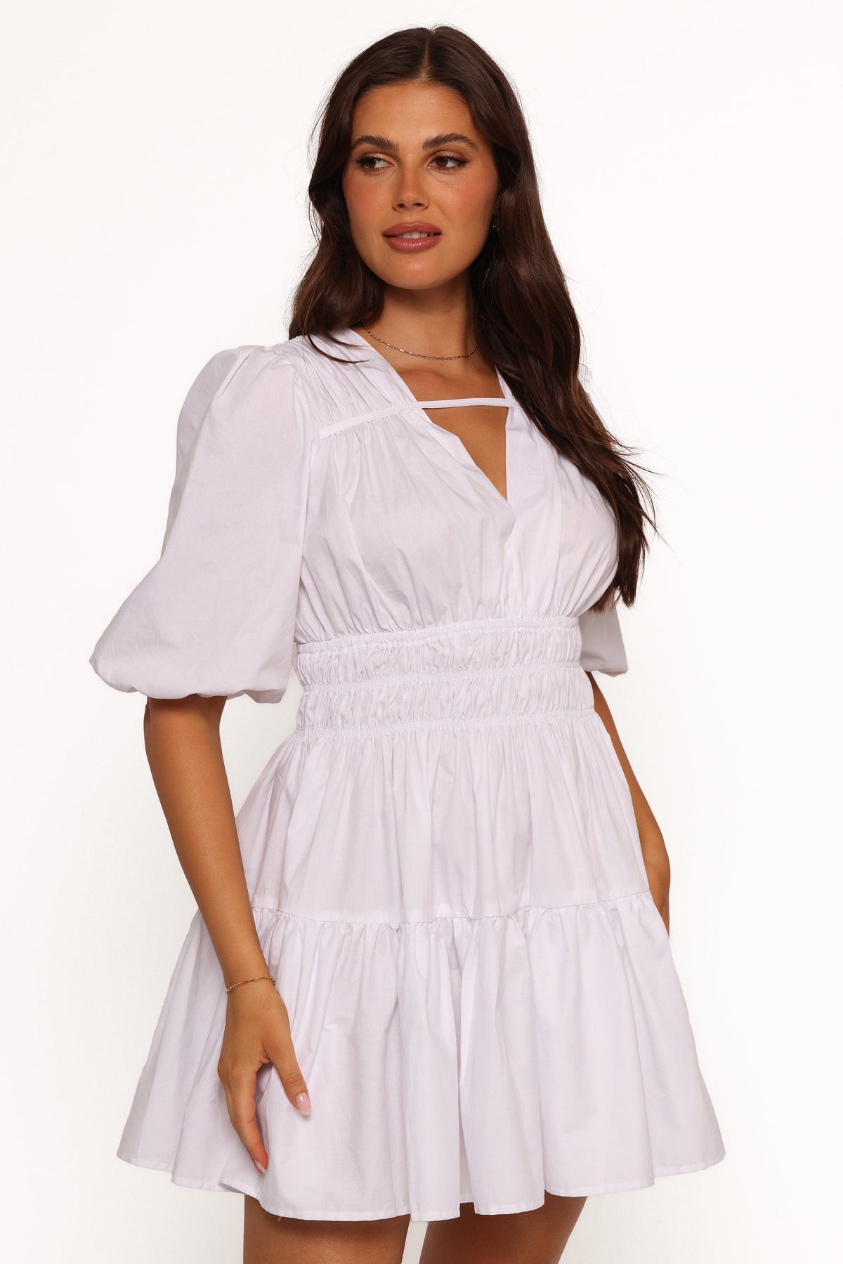 Alessia Mini Dress in White – view 6 of 9