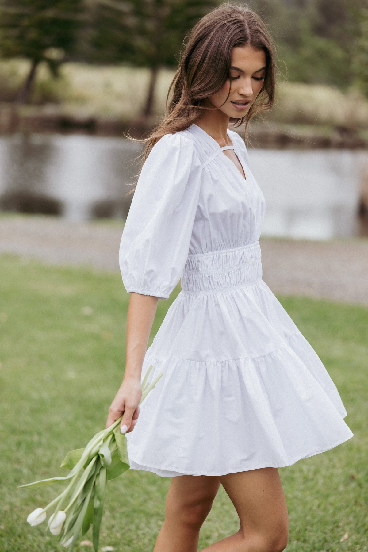 Alessia Mini Dress in White – view 9 of 9