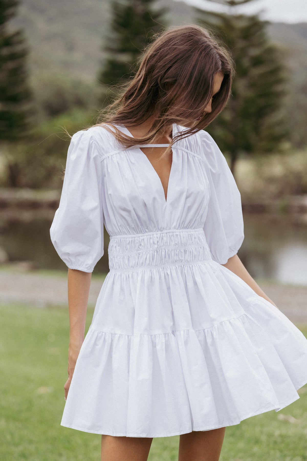 Alessia Mini Dress in White – view 1 of 9