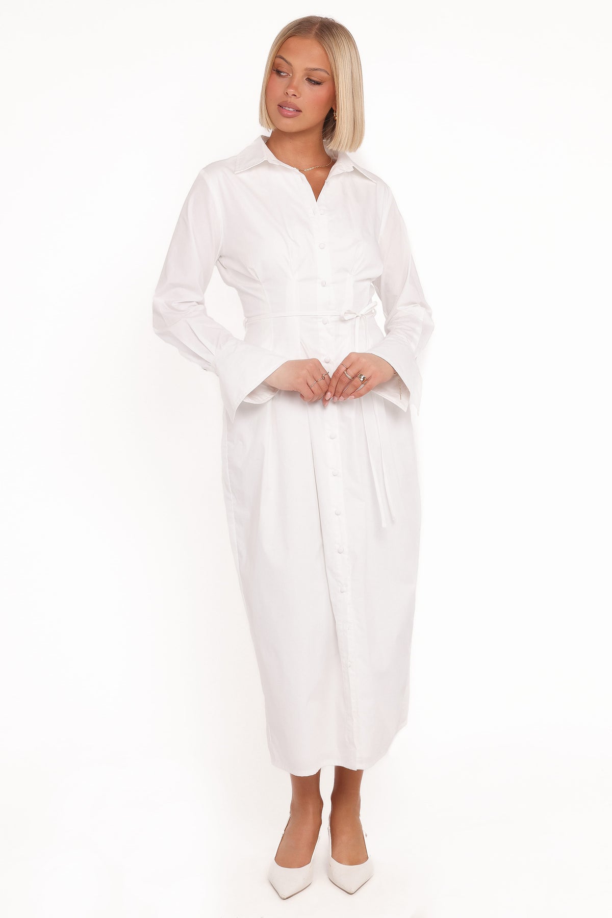 Alexander Shirt Dress in Ivory – view 2 of 6