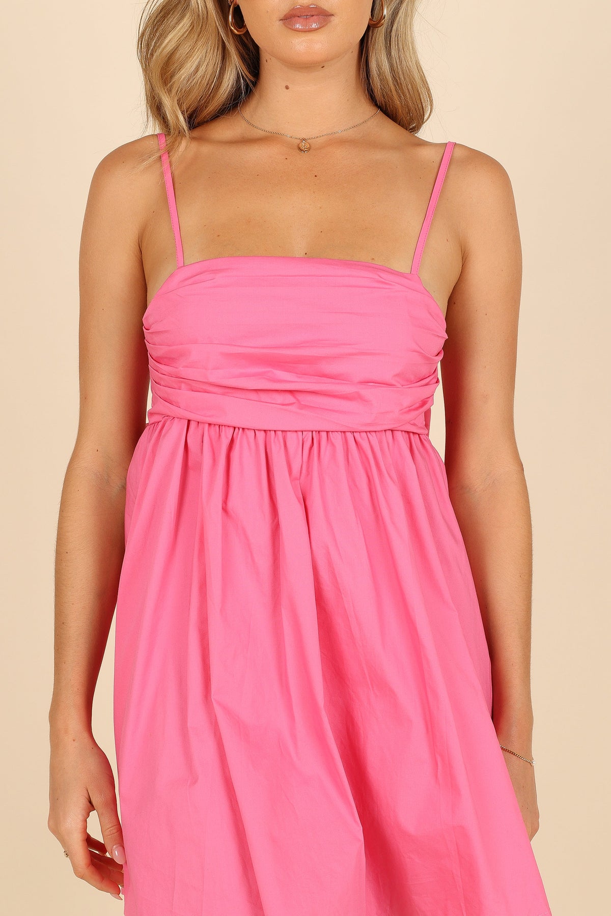 Alice Bow Back Mini Dress in Hot Pink – view 5 of 8