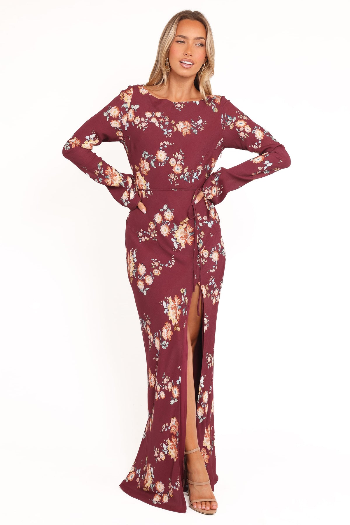 Alima Maxi Dress in Berry Floral – view 2 of 7