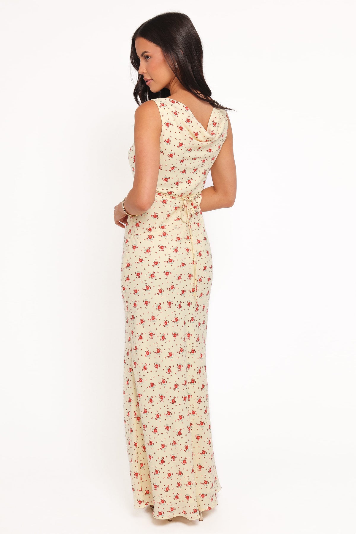 Alima Sleeveless Maxi Dress in Yellow Floral – view 5 of 8