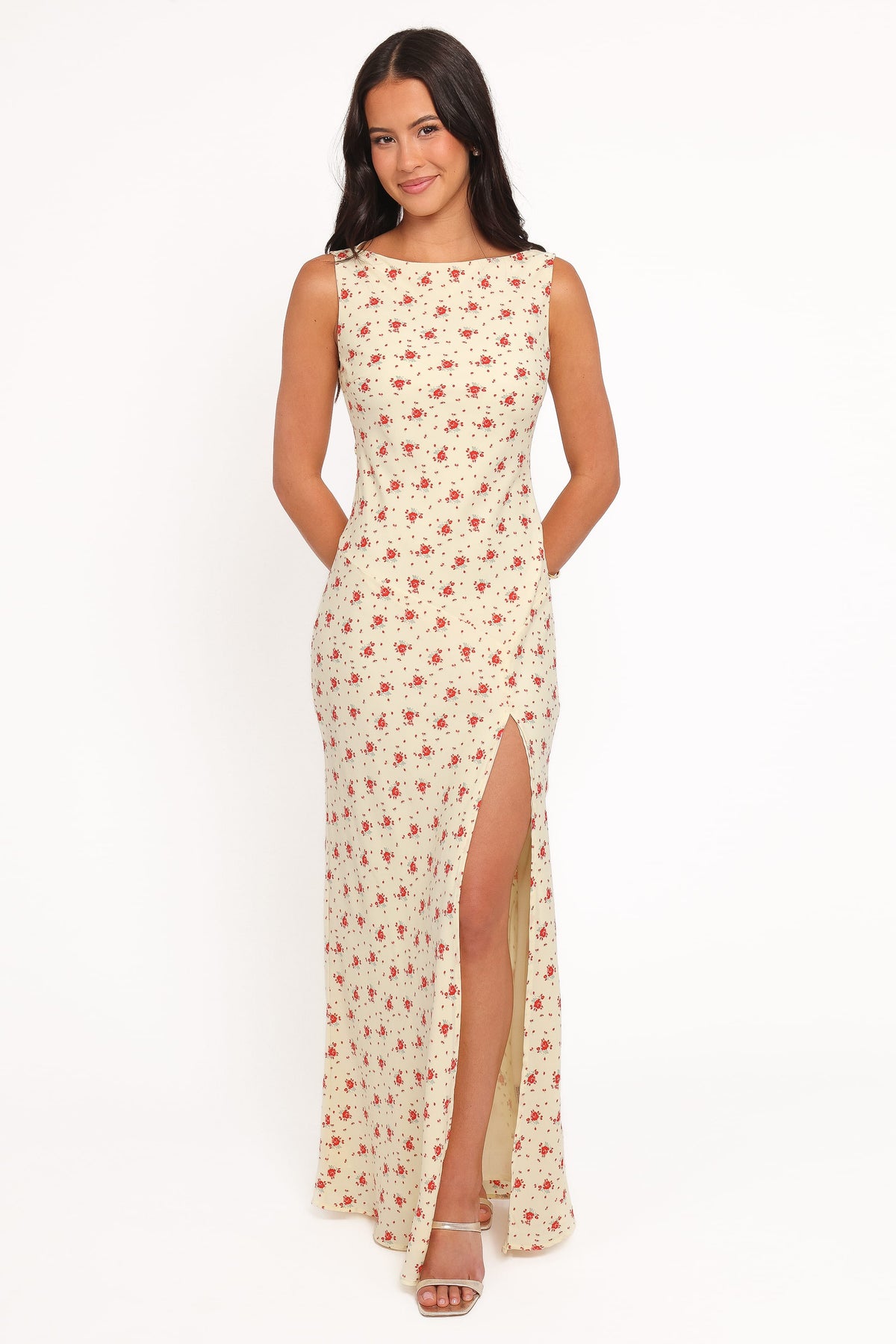 Alima Sleeveless Maxi Dress in Yellow Floral – view 2 of 8