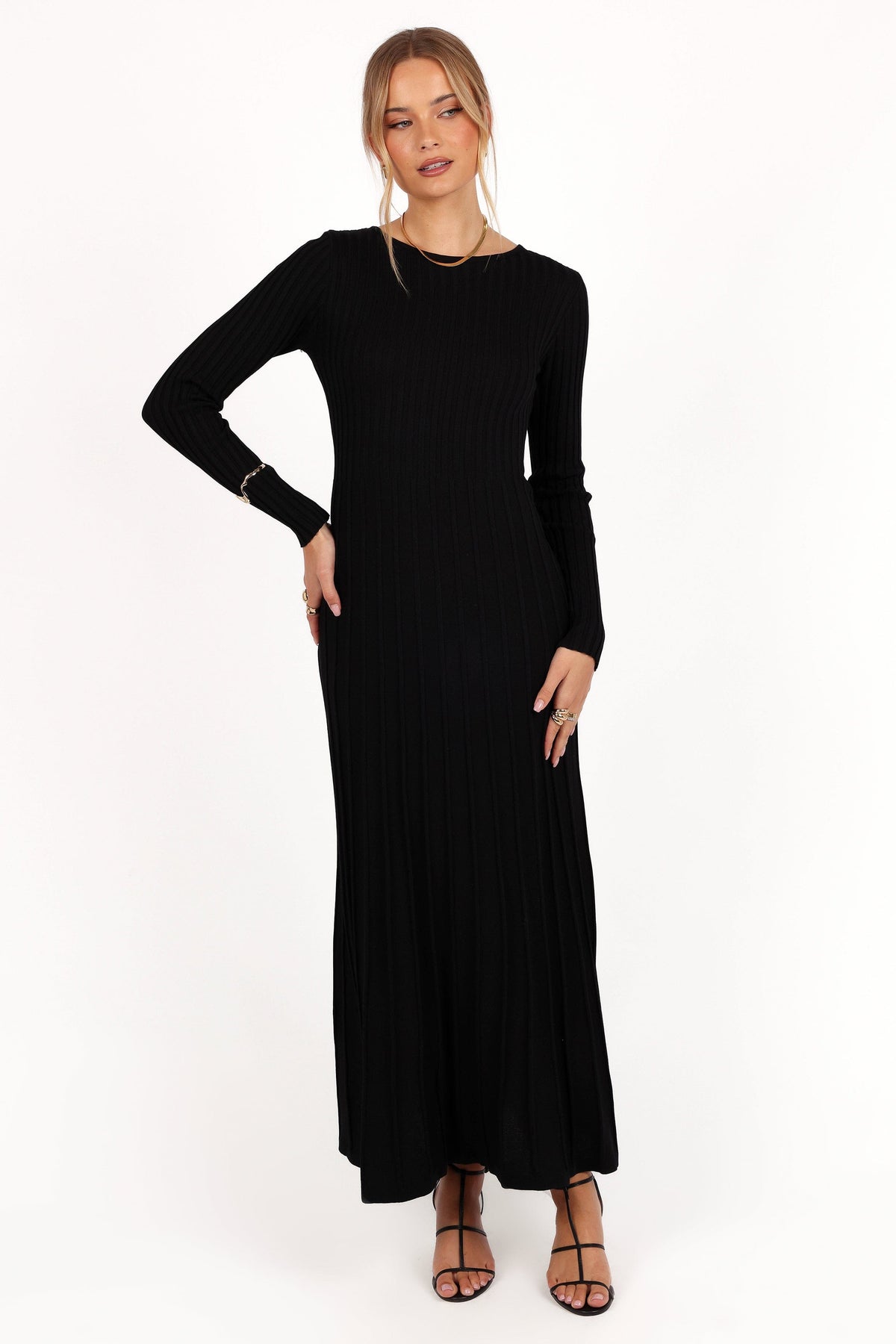Alison Long Sleeve Maxi Dress in Black – view 1 of 6