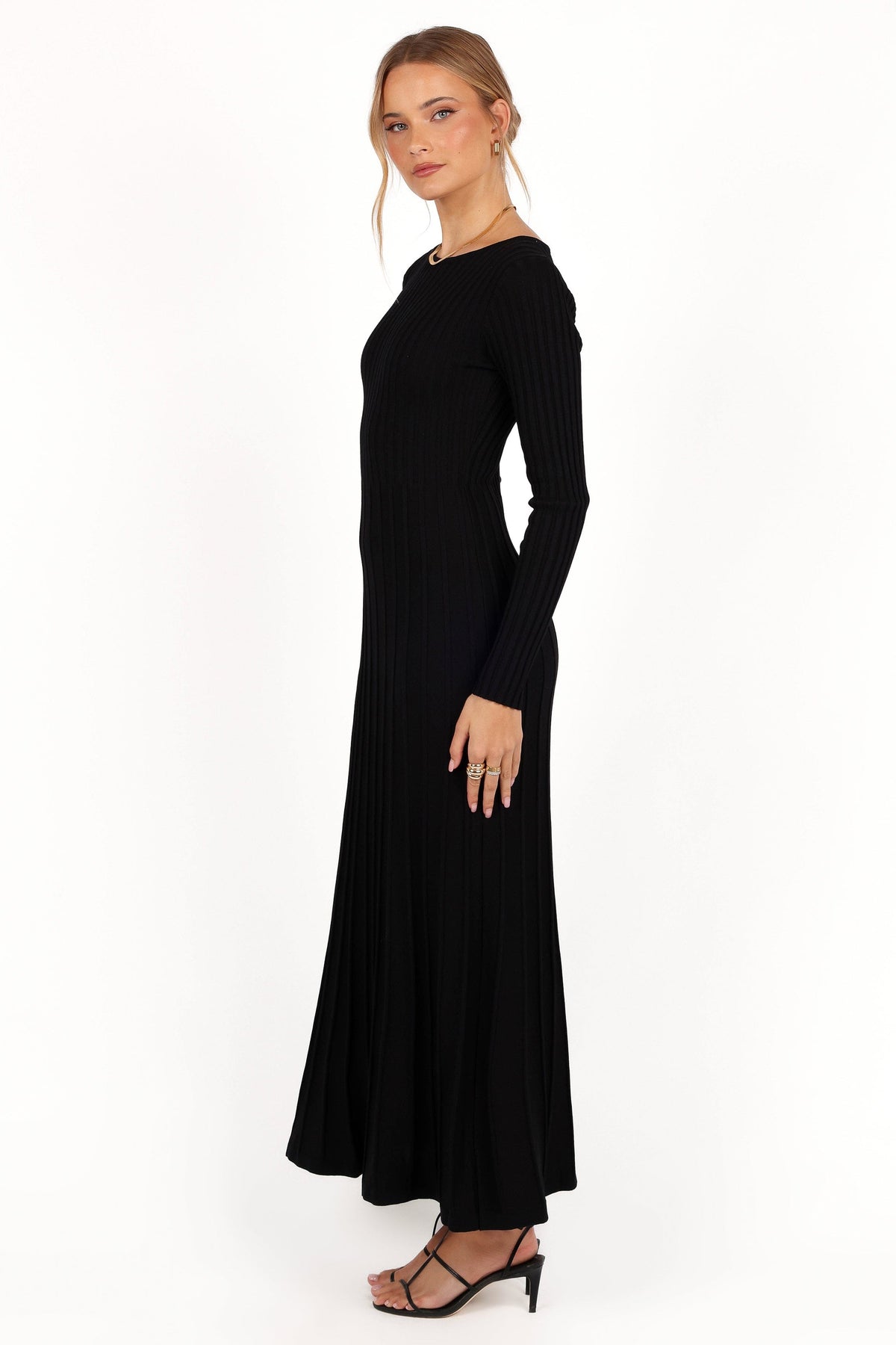 Alison Long Sleeve Maxi Dress in Black – view 2 of 6