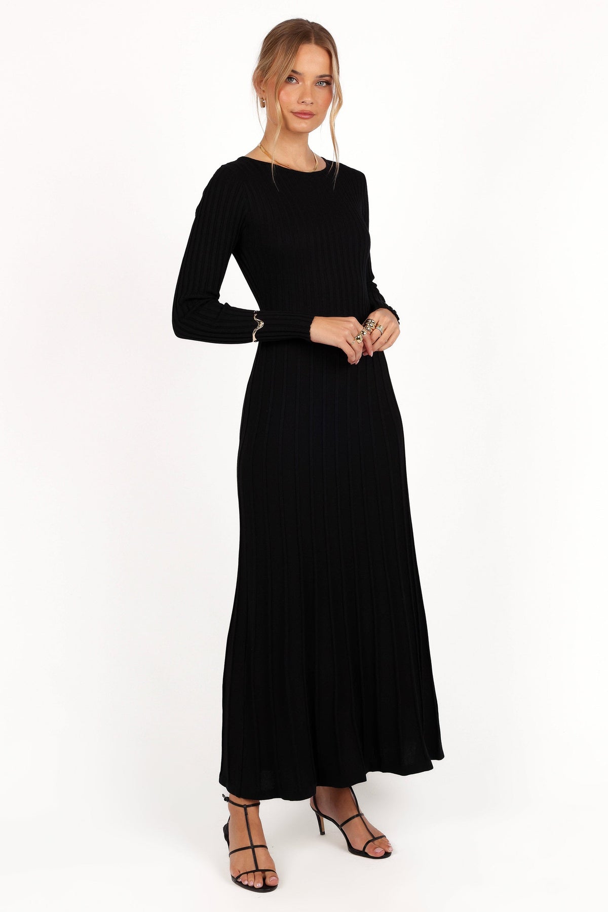Alison Long Sleeve Maxi Dress in Black – view 4 of 6