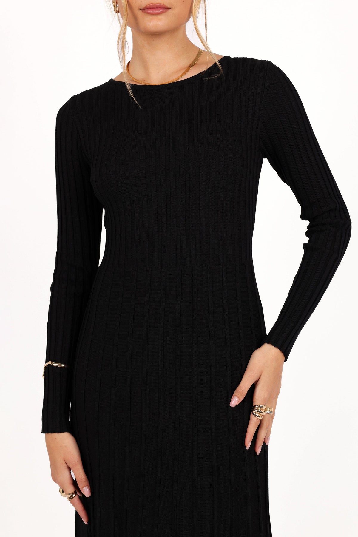 Alison Long Sleeve Maxi Dress in Black – view 5 of 6
