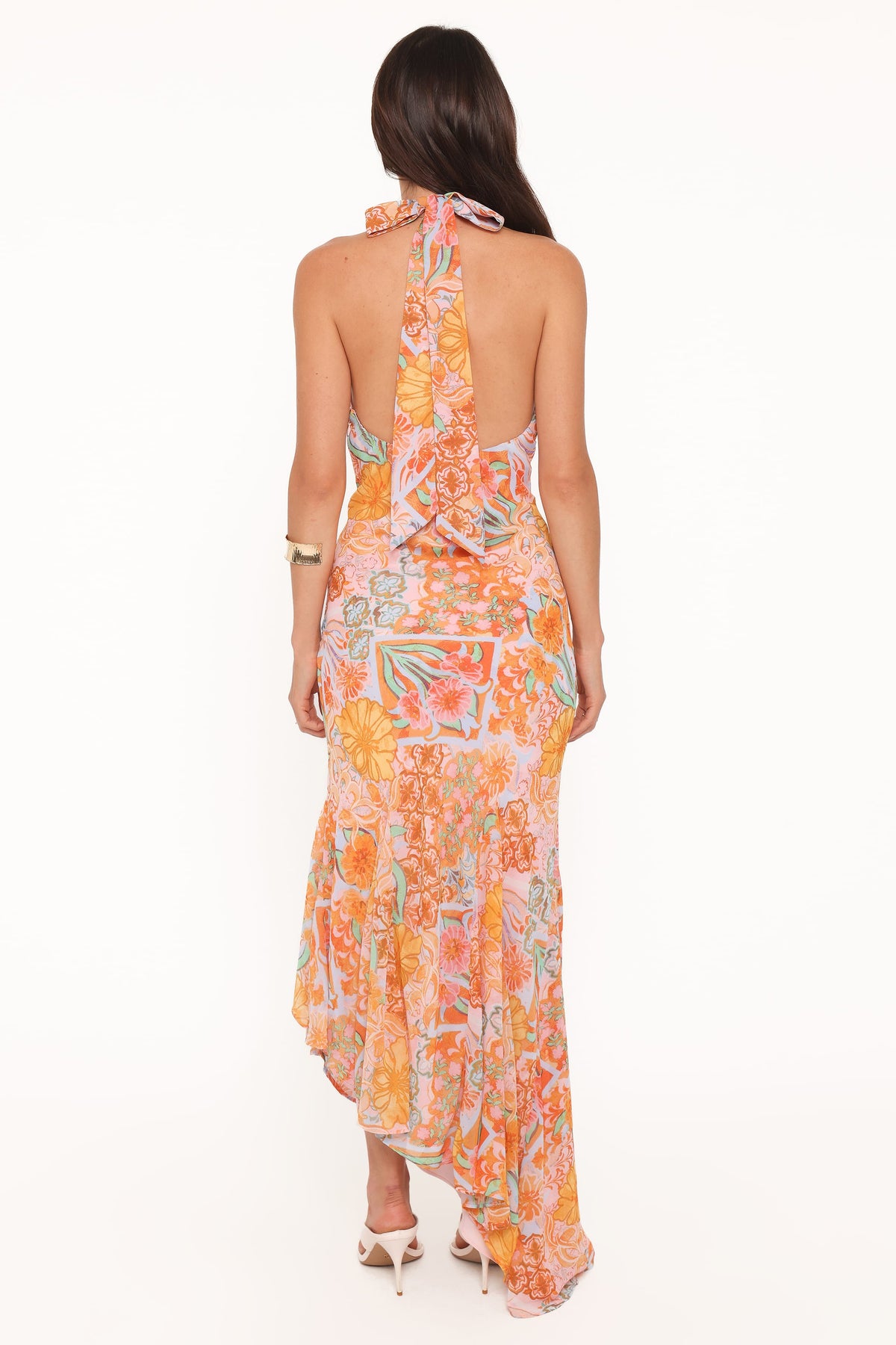 Alkira Maxi Dress in Orange Summer Garden – view 4 of 7