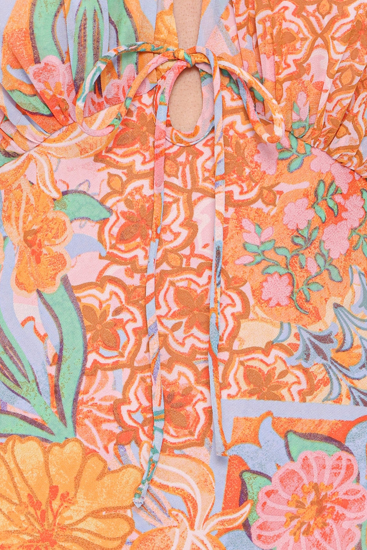 Alkira Maxi Dress in Orange Summer Garden – view 7 of 7