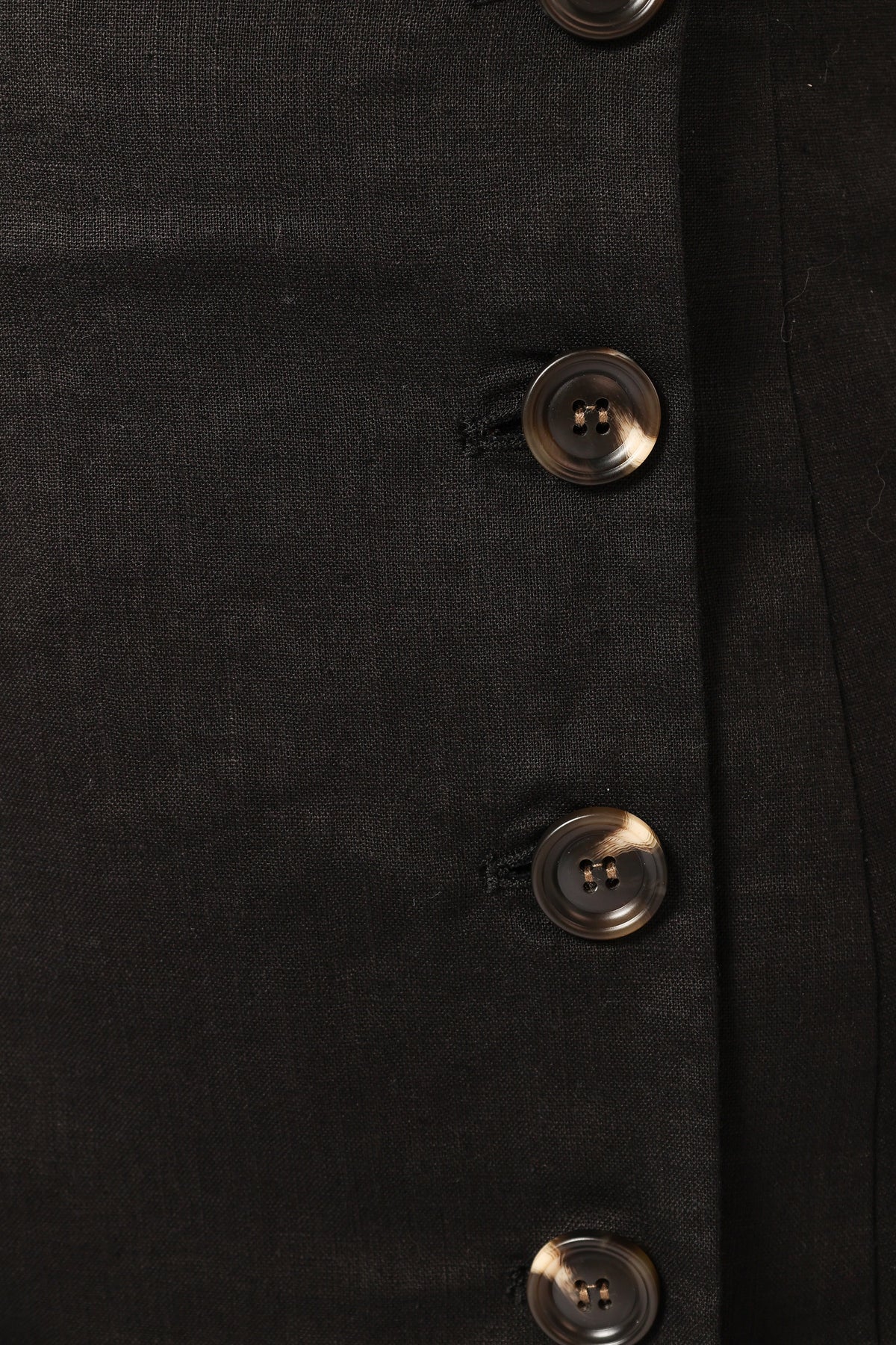 Allegra Linen Mini Dress in Black – view 7 of 7