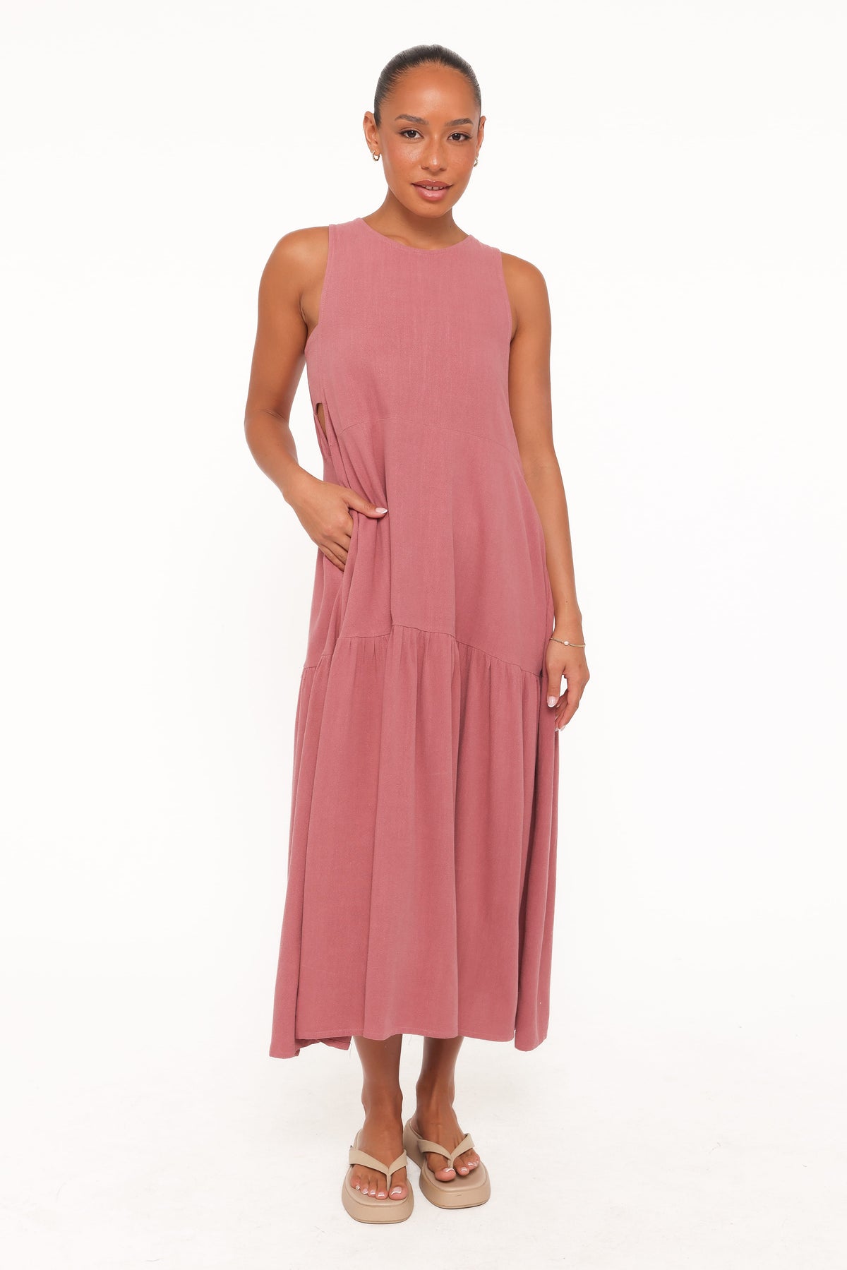 Almudena Midi Dress in Mauve – view 1 of 6