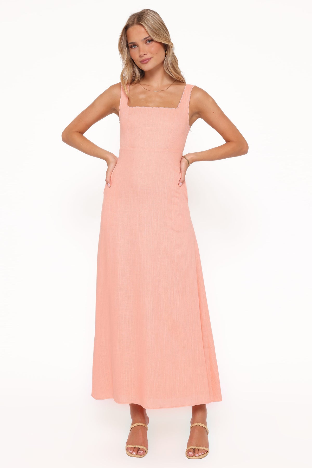 Amalie Maxi Dress in Pastel Peach – view 1 of 6