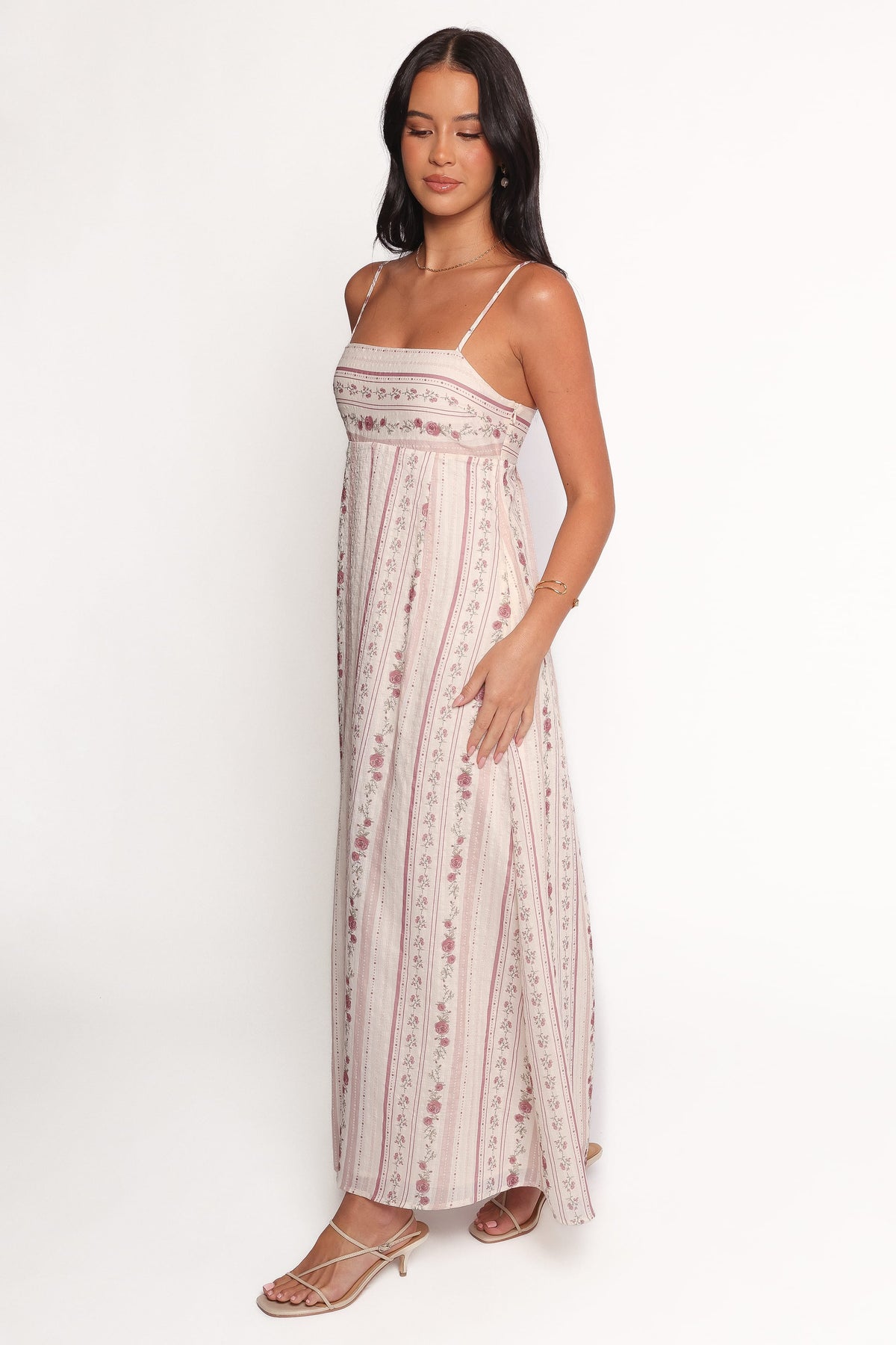 Amaris Maxi Dress in Ivory Mauve Floral – view 3 of 6