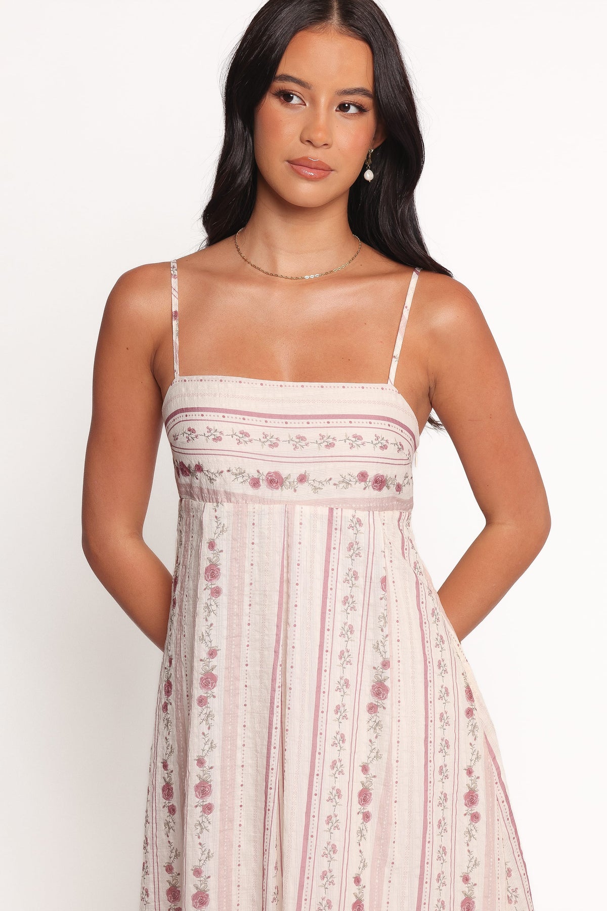 Amaris Maxi Dress in Ivory Mauve Floral – view 2 of 6