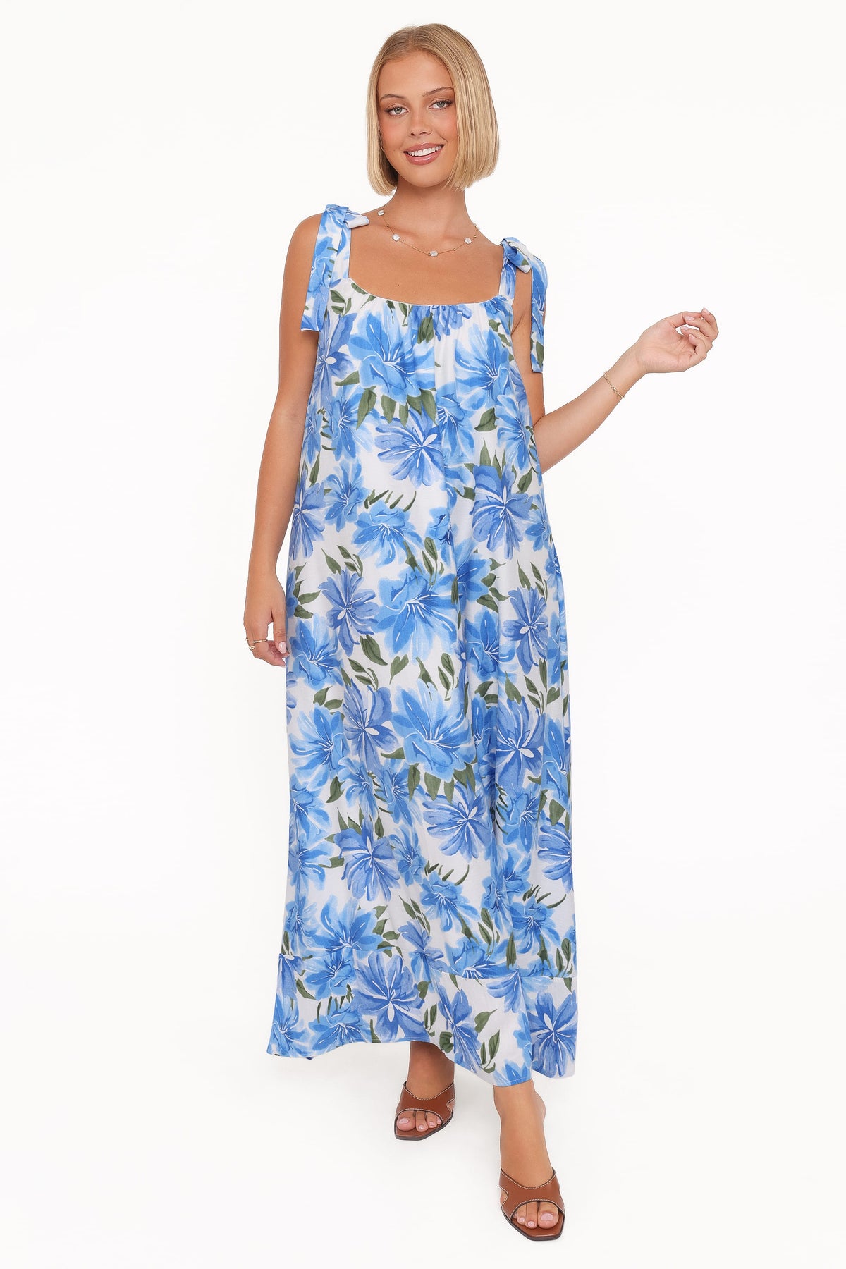 Amber Maxi Dress in Blue Floral – view 1 of 7