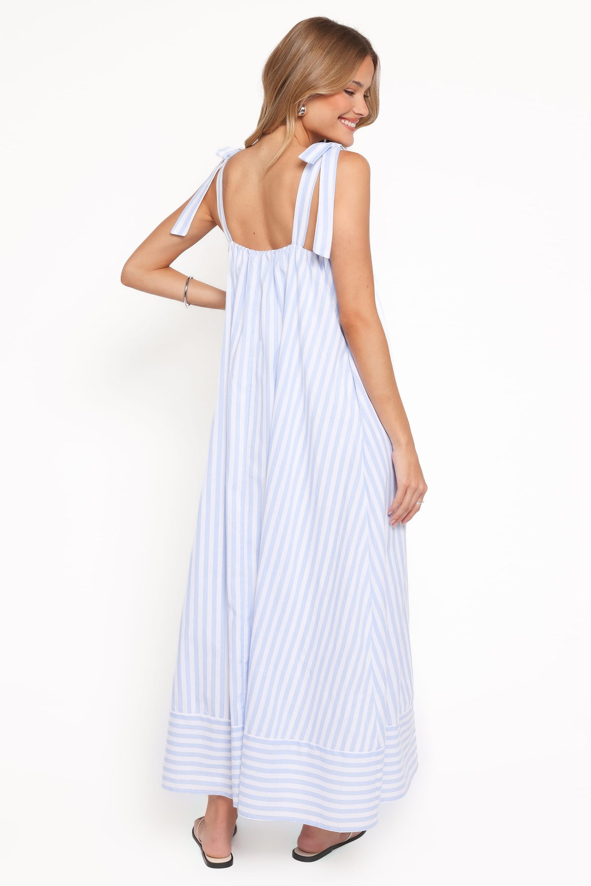 Amber Maxi Dress in Pale Blue Stripe – view 4 of 6