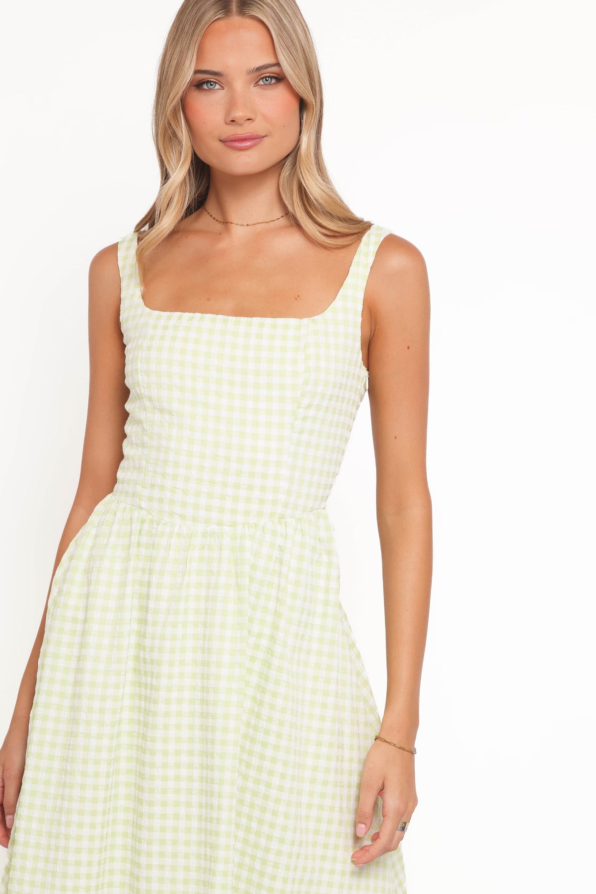 Amberlyn Maxi Dress in Green Gingham – view 2 of 6