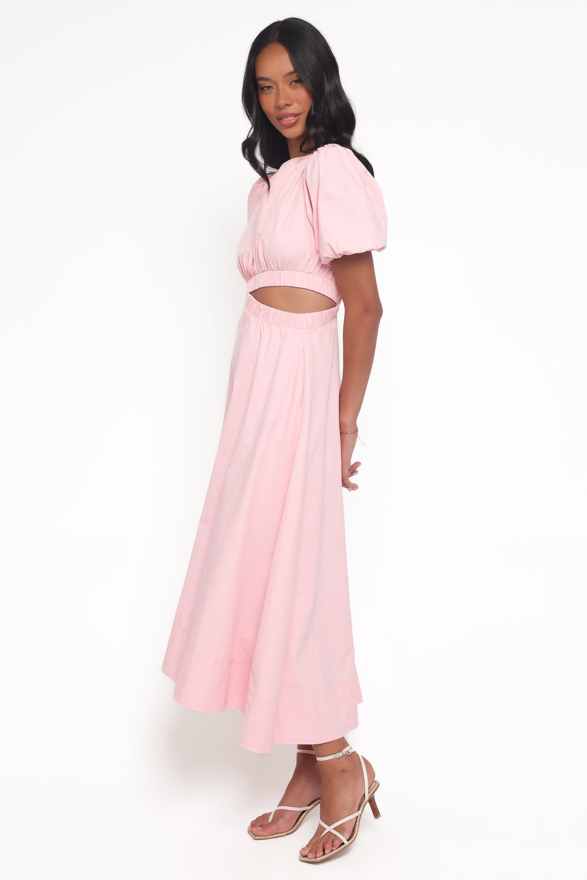 Aminah Puff Sleeve Dress in Pink – view 3 of 6