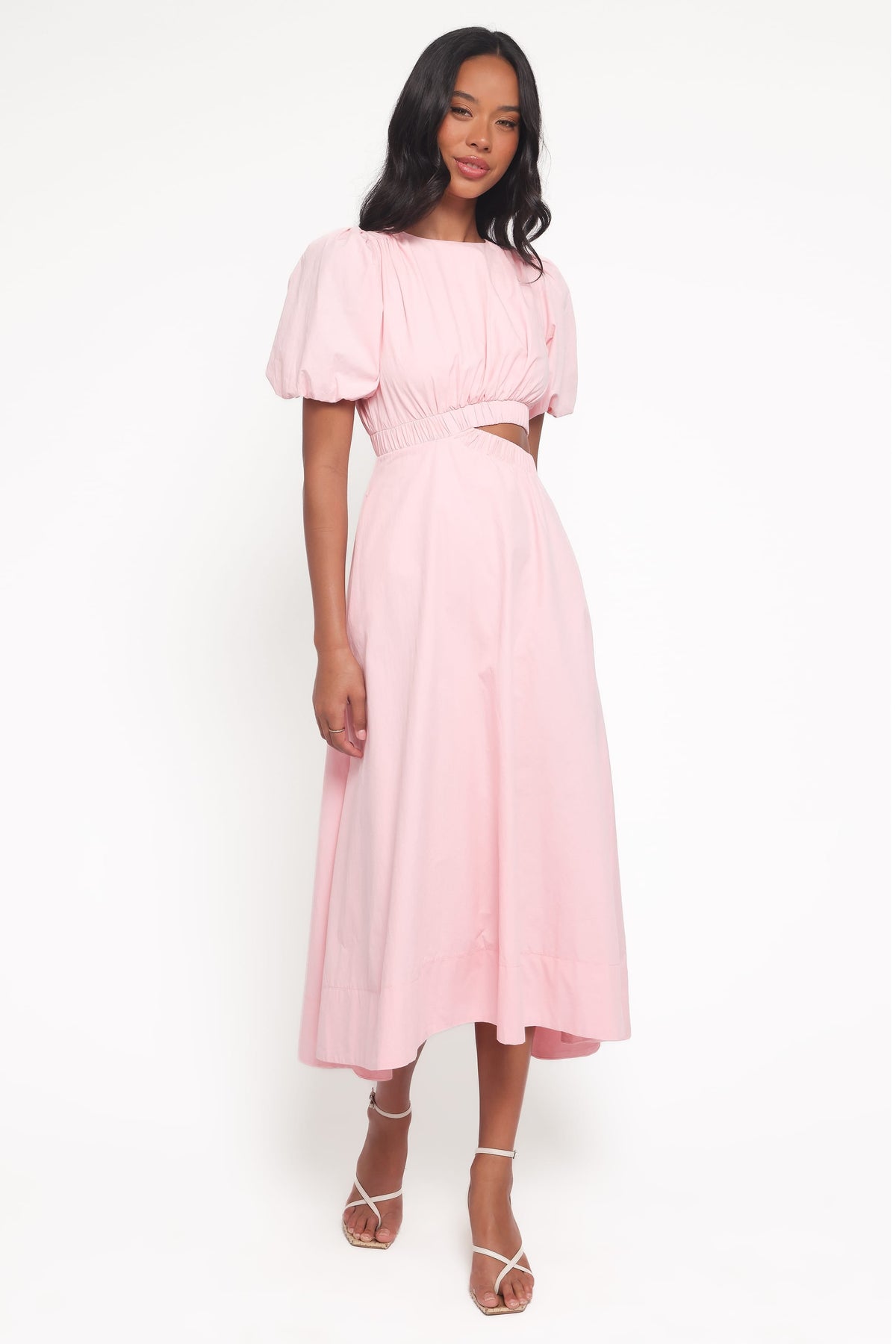 Aminah Puff Sleeve Dress in Pink – view 5 of 6