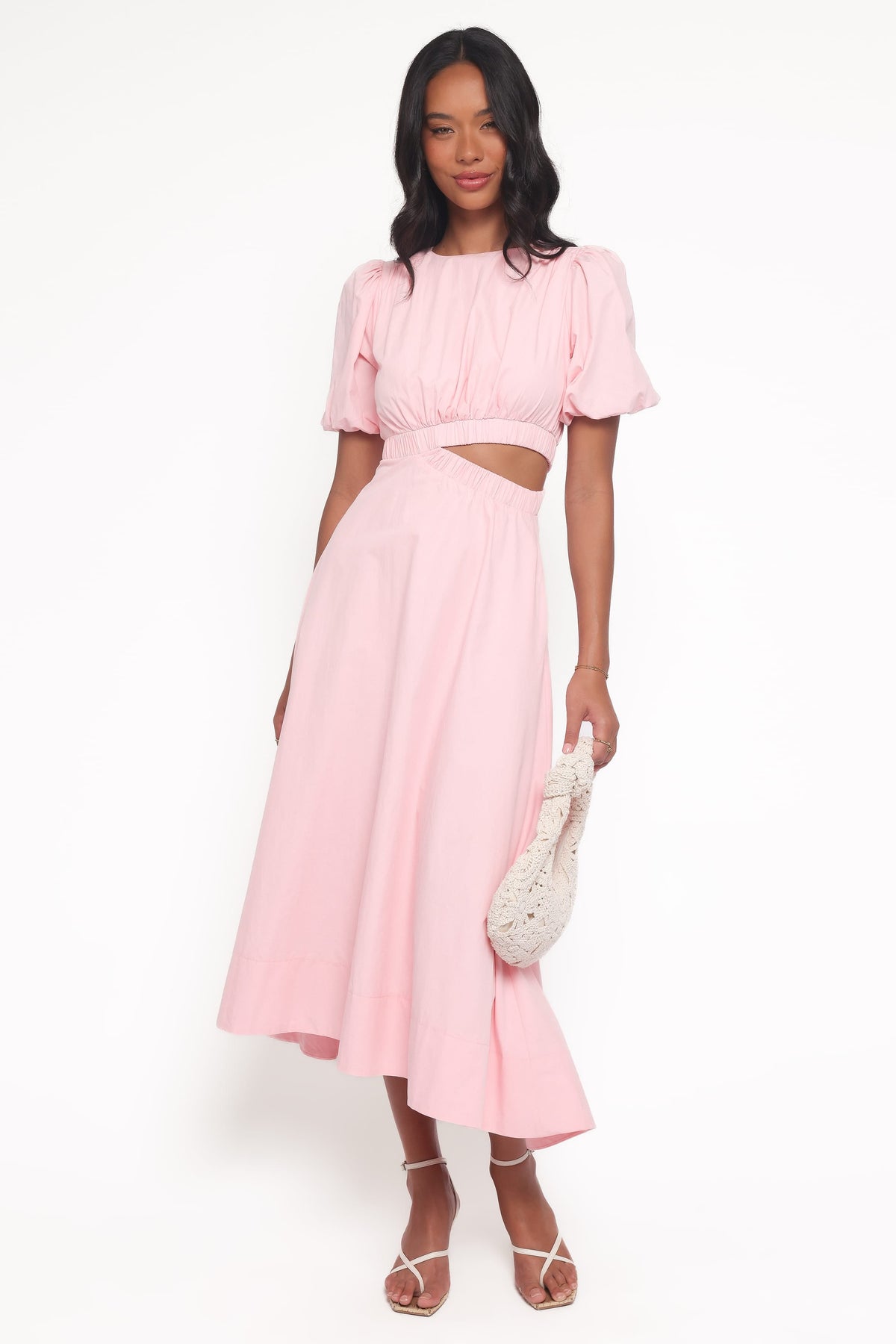 Aminah Puff Sleeve Dress in Pink – view 1 of 6